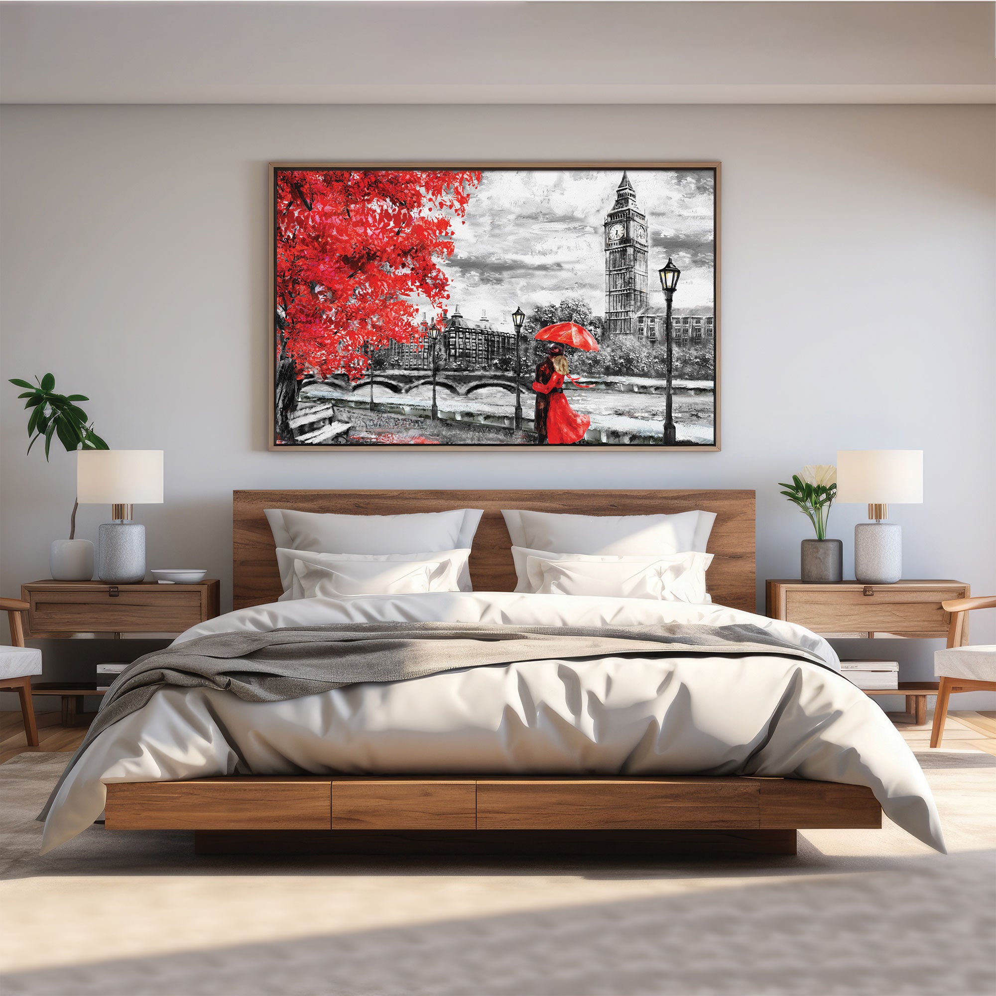 Feeby London Canvas painting with frame Big Size Wall Art for living room,Bedroom,Drawing room,Hotels