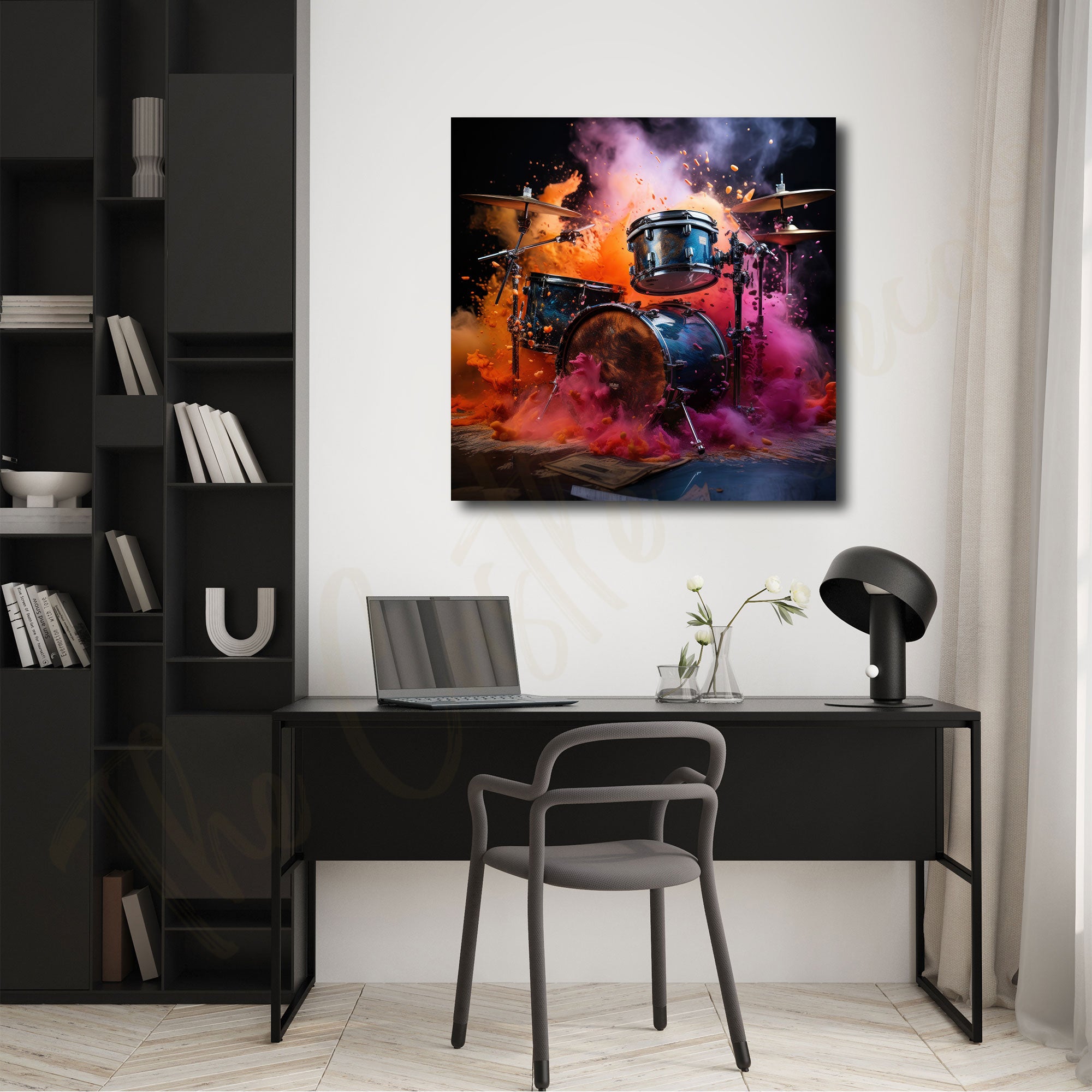 Music drum painting with frame Big Size Wall Art for living room,Bedroom,Drawing room,Hotels