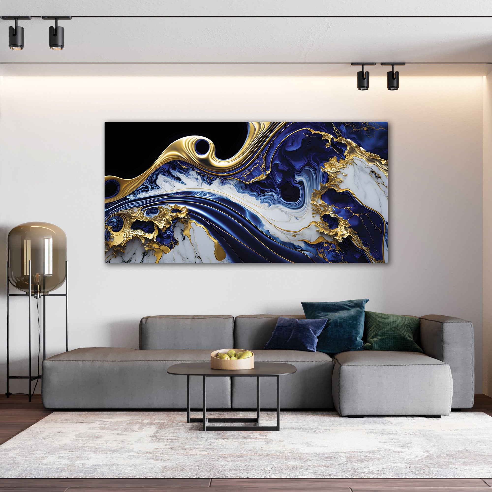 MarbleAbstract Canvas painting with frame Big Size Wall Art for living room,Bedroom,Drawing room,Hotels-Wooden FramedDigital Painting