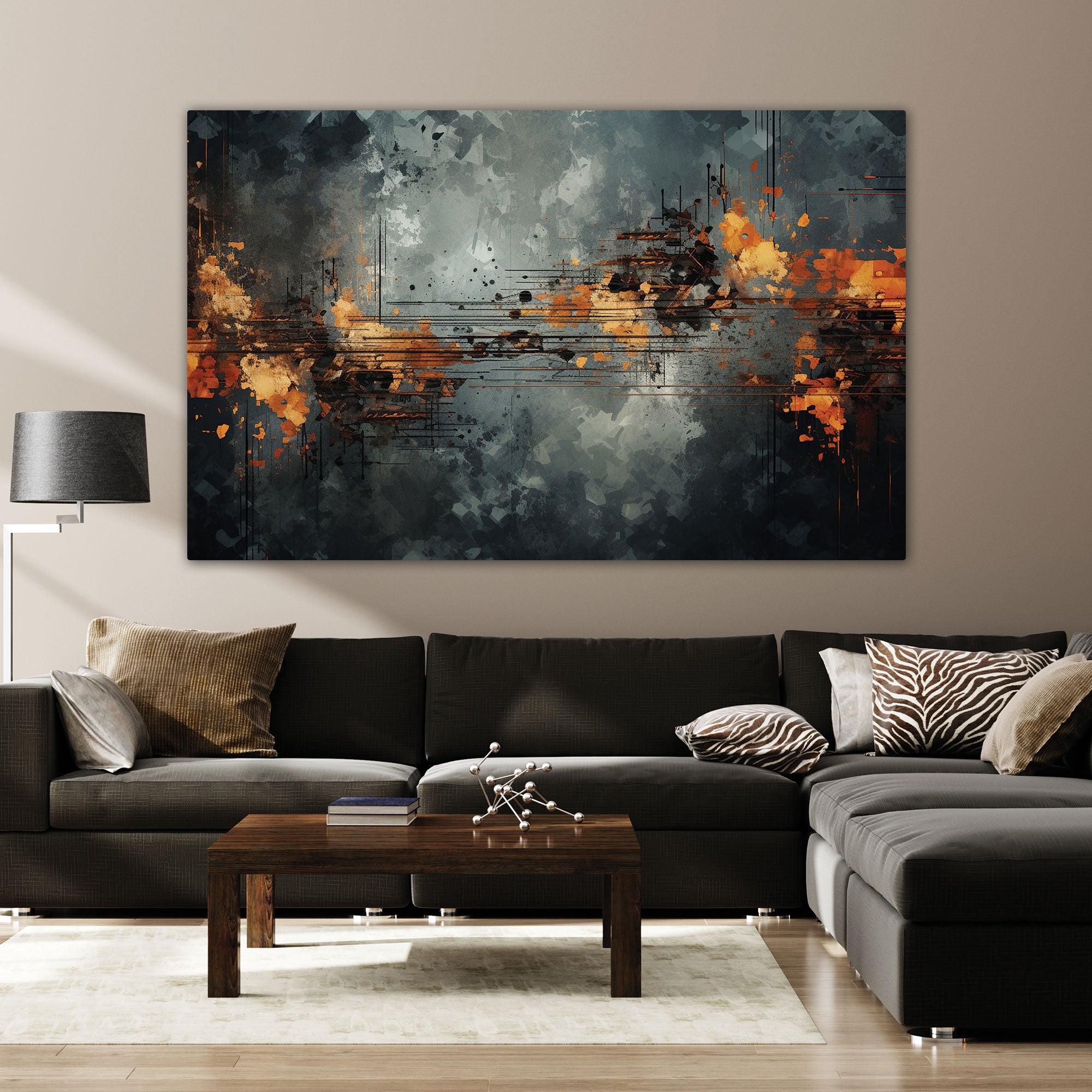 Abstract Canvas painting with frame Big Size Wall Art for living room,Bedroom,Drawing room,Hotels