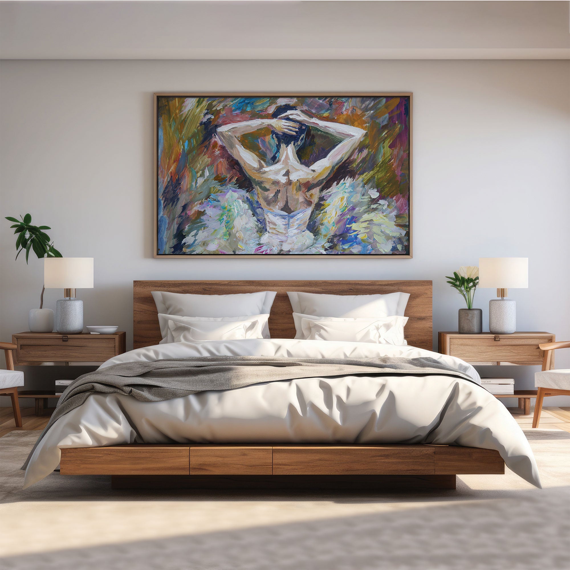 BallerinaAbstract Canvas painting with frame Big Size Wall Art for living room,Bedroom,Drawing room,Hotels