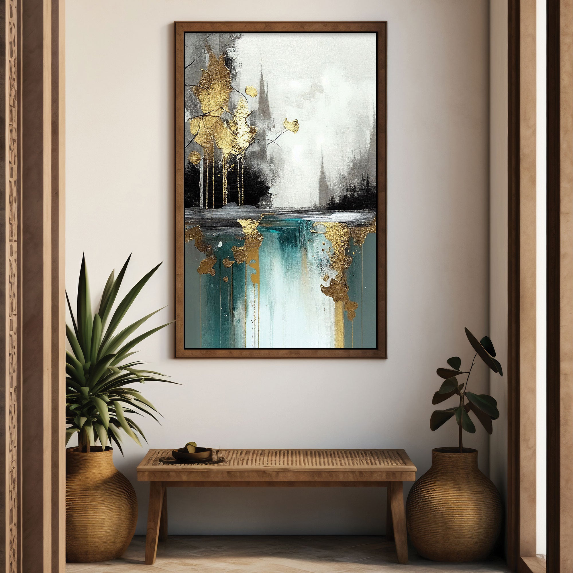 Abstract Canvas painting with frame Big Size Wall Art for living room,Bedroom,Drawing room,Hotels