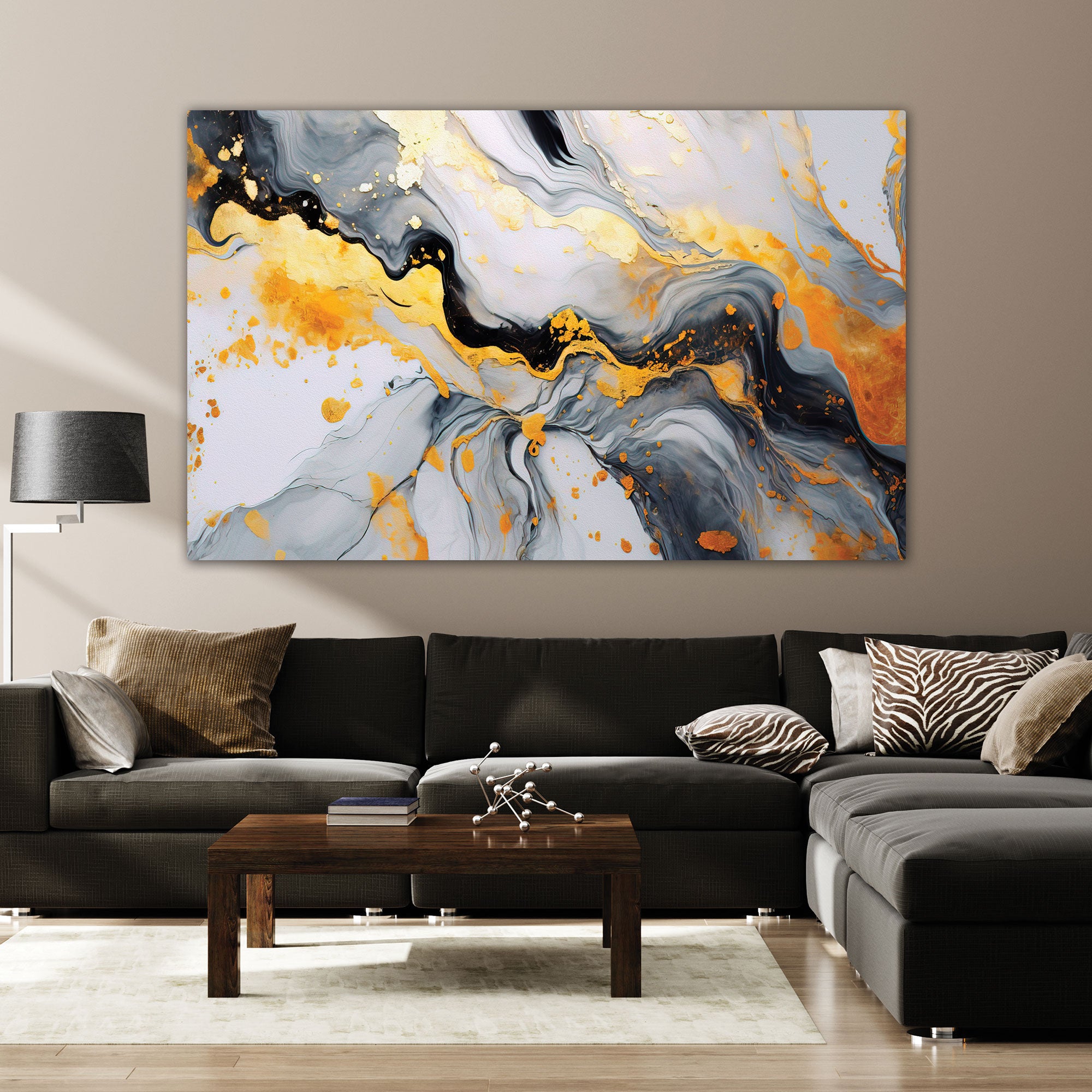 MarbleAbstract finish Canvas painting with frame Big Size Wall Art for living room,Bedroom,Drawing room,Hotels