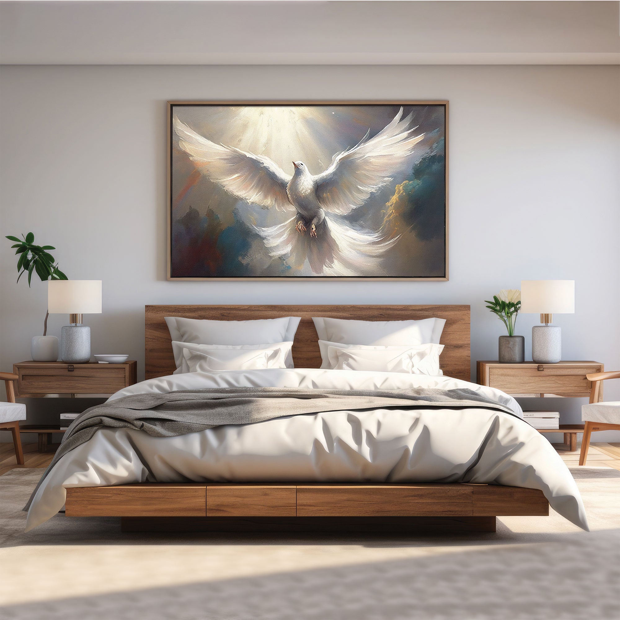 PigeonAbstract Canvas painting with frame Big Size Wall Art for living room,Bedroom,Drawing room,Hotels