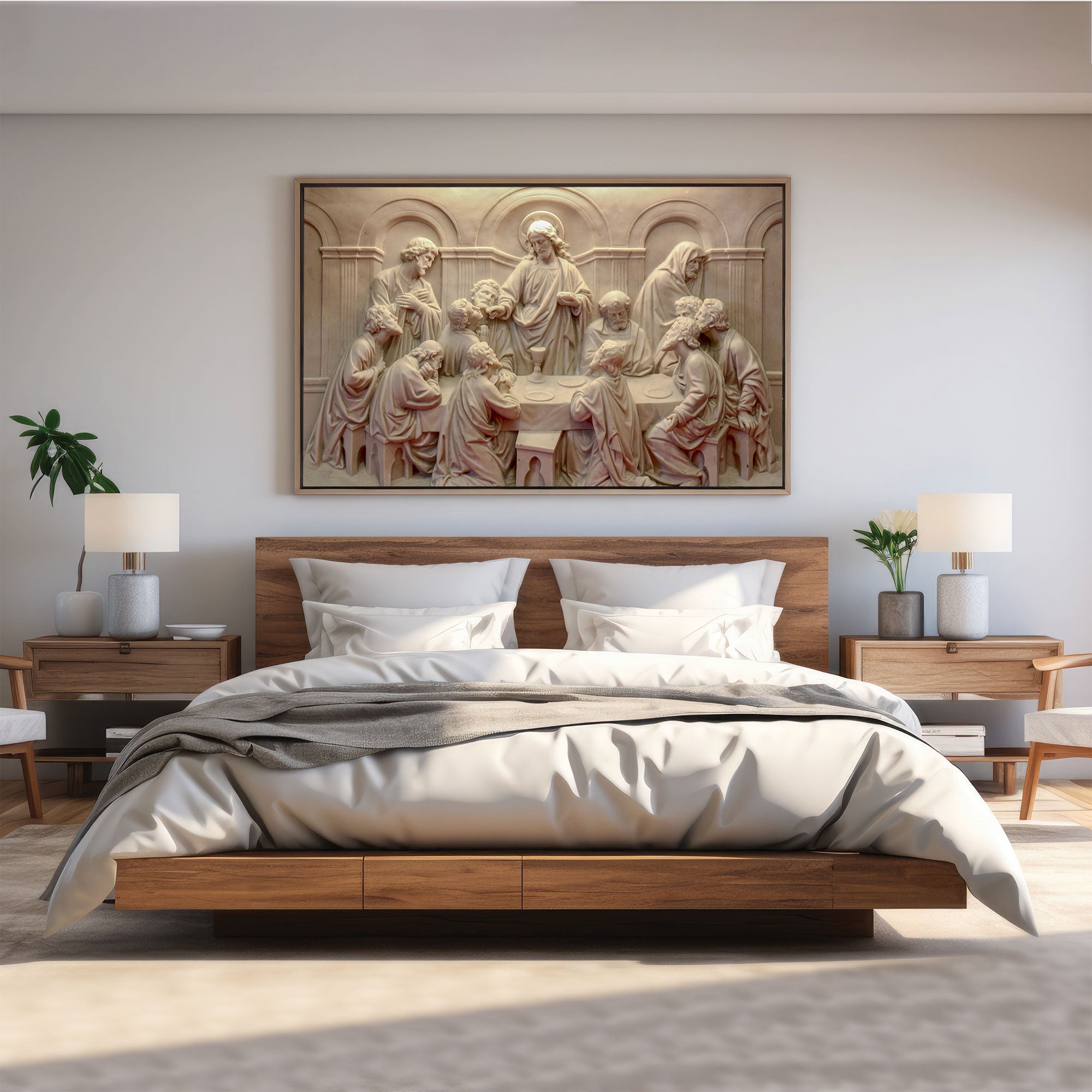Last suppr jesus christ Canvas painting with frame Big Size Wall Art for living room,Bedroom,Drawing room,Hotels