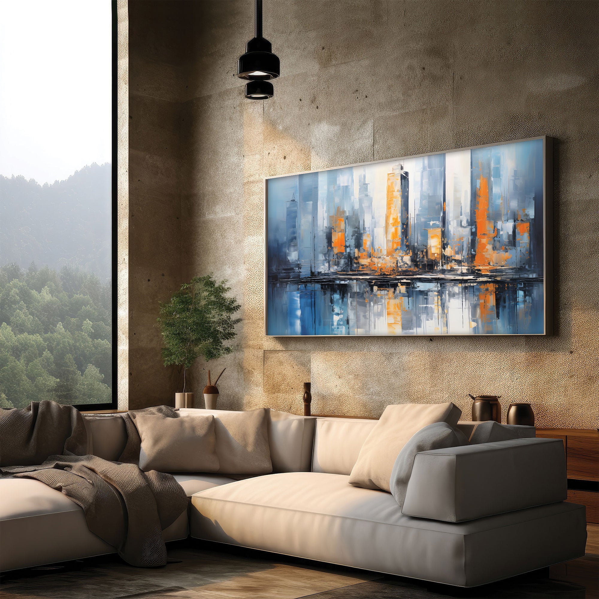 ModernAbstract Canvas painting with frame Big Size Wall Art for living room,Bedroom,Drawing room,Hotels