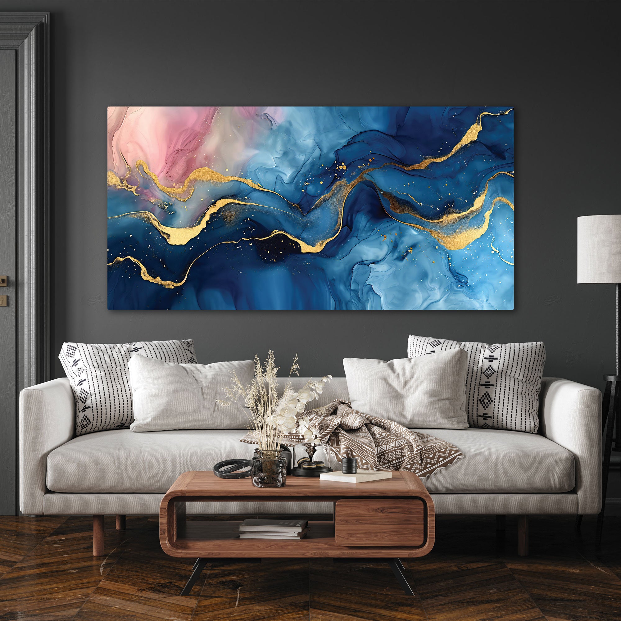 MarbleAbstract Canvas painting with frame Big Size Wall Art for living room,Bedroom,Drawing room,Hotels
