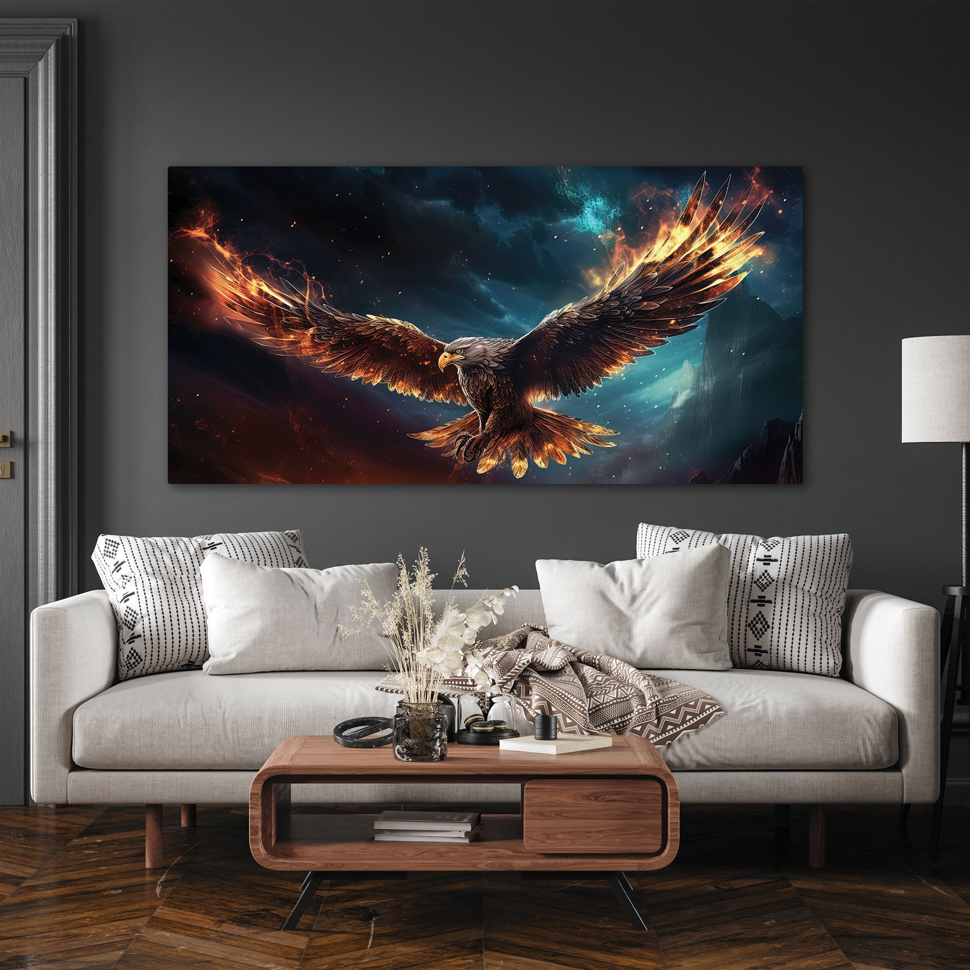 EagleAbstract Canvas painting with frame Big Size Wall Art for living room,Bedroom,Drawing room,Hotels