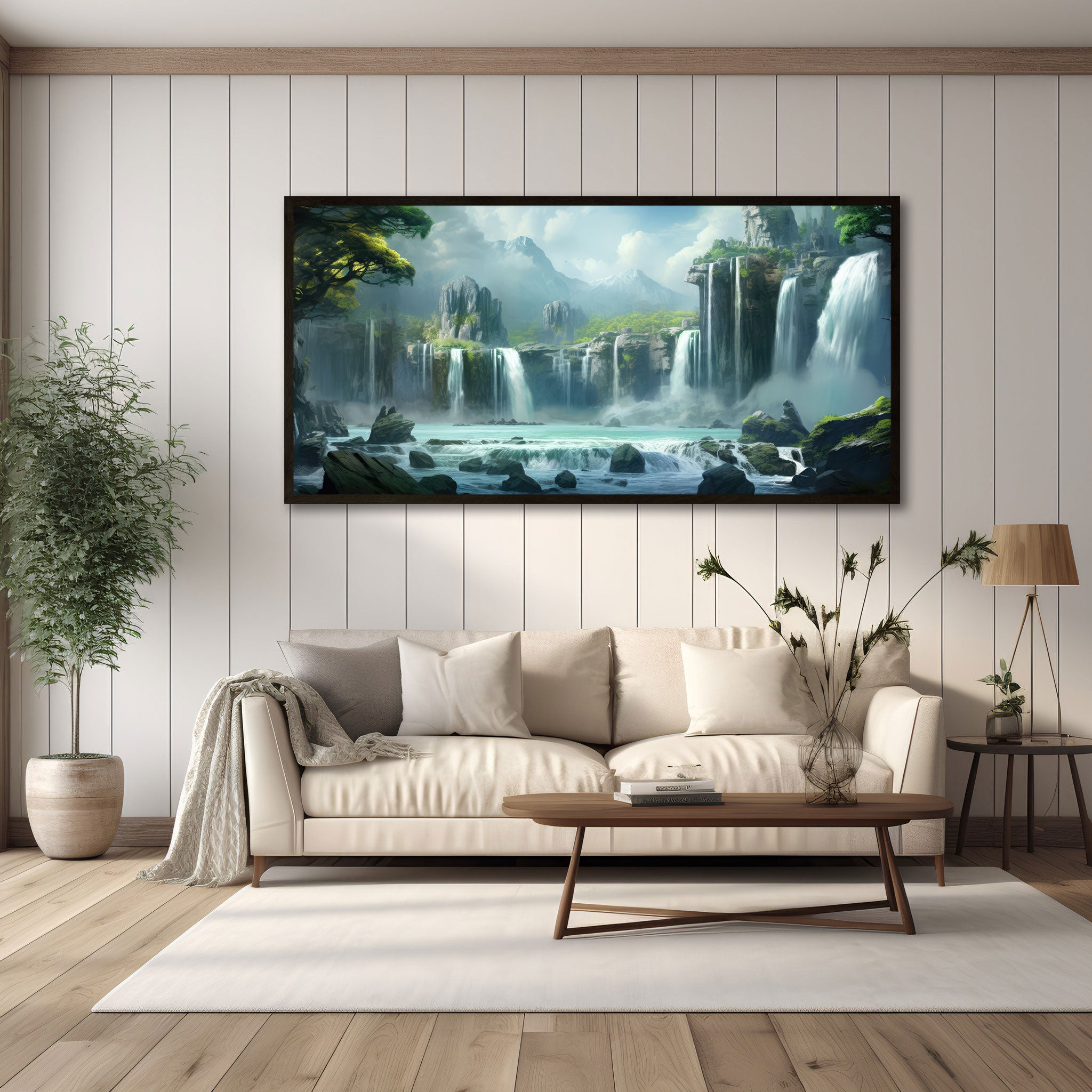 NatureAbstract Canvas painting with frame Big Size Wall Art for living room,Bedroom,Drawing room,Hotels