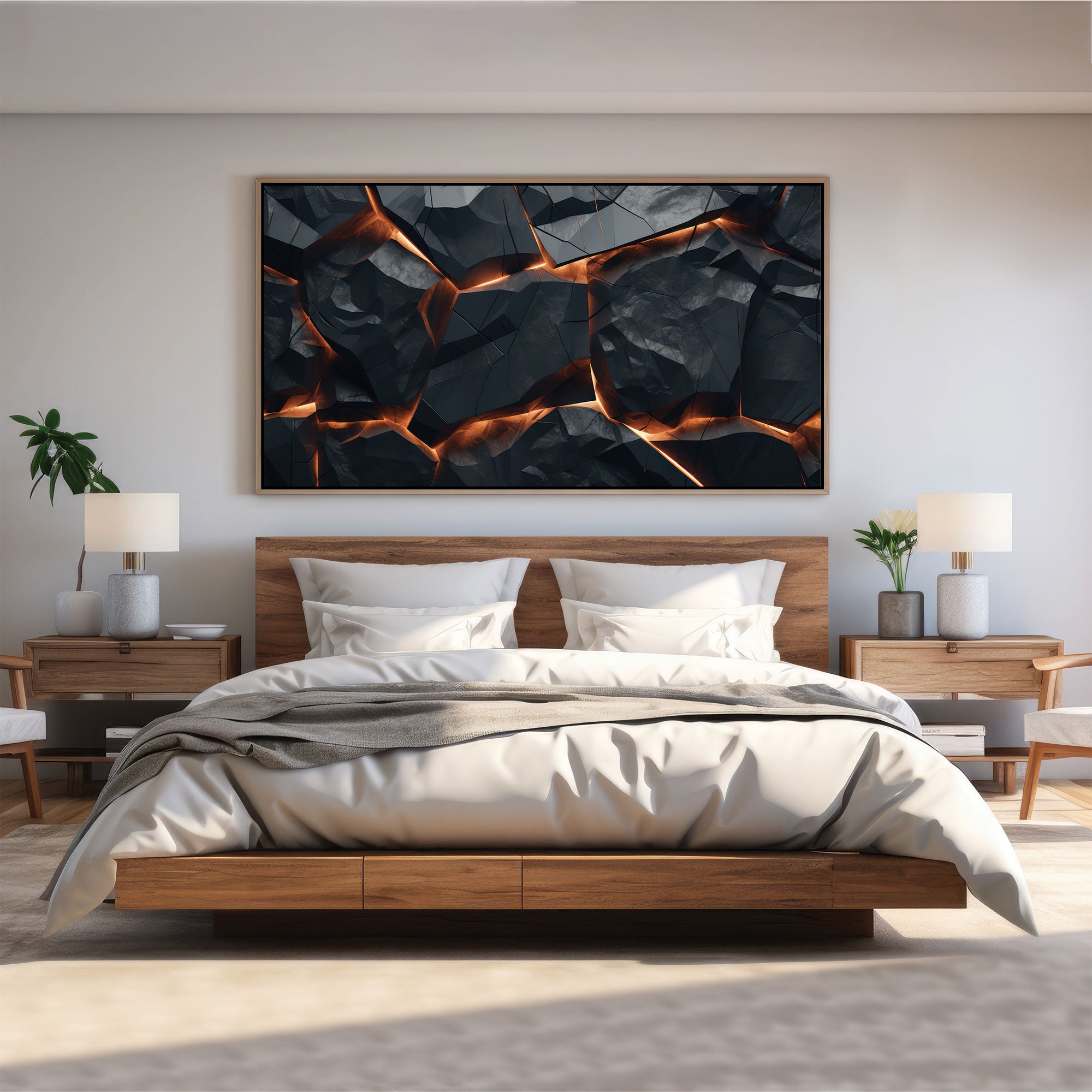 The Castle city Multi cloursAbstract Canvas painting with frame Big Size Wall Art for living room,Bedroom,Drawing room,Hotels