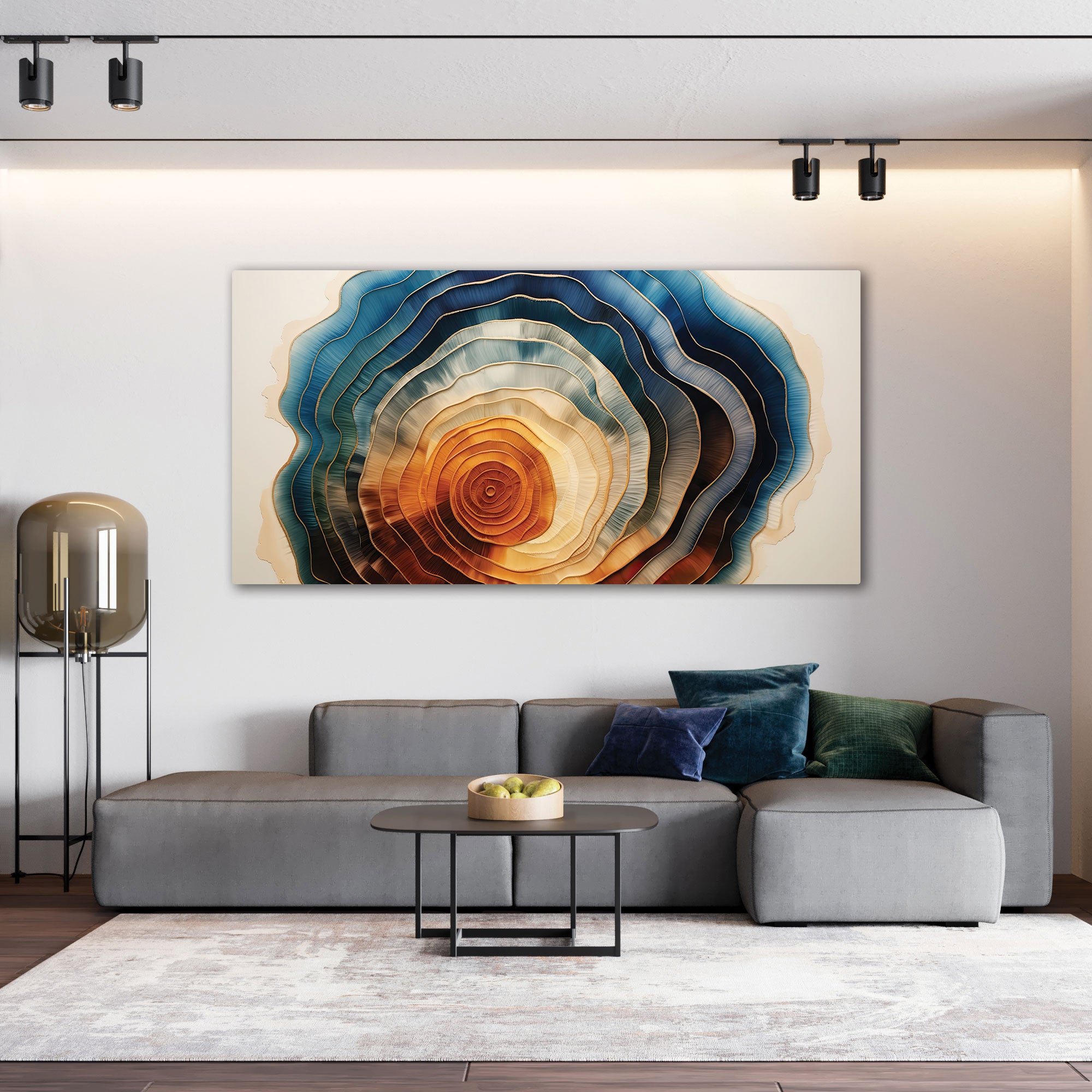 Wooden touchAbstract Multicolour facce Canvas painting with frame Big Size Wall Art for living room,Bedroom,Drawing room,Hotels