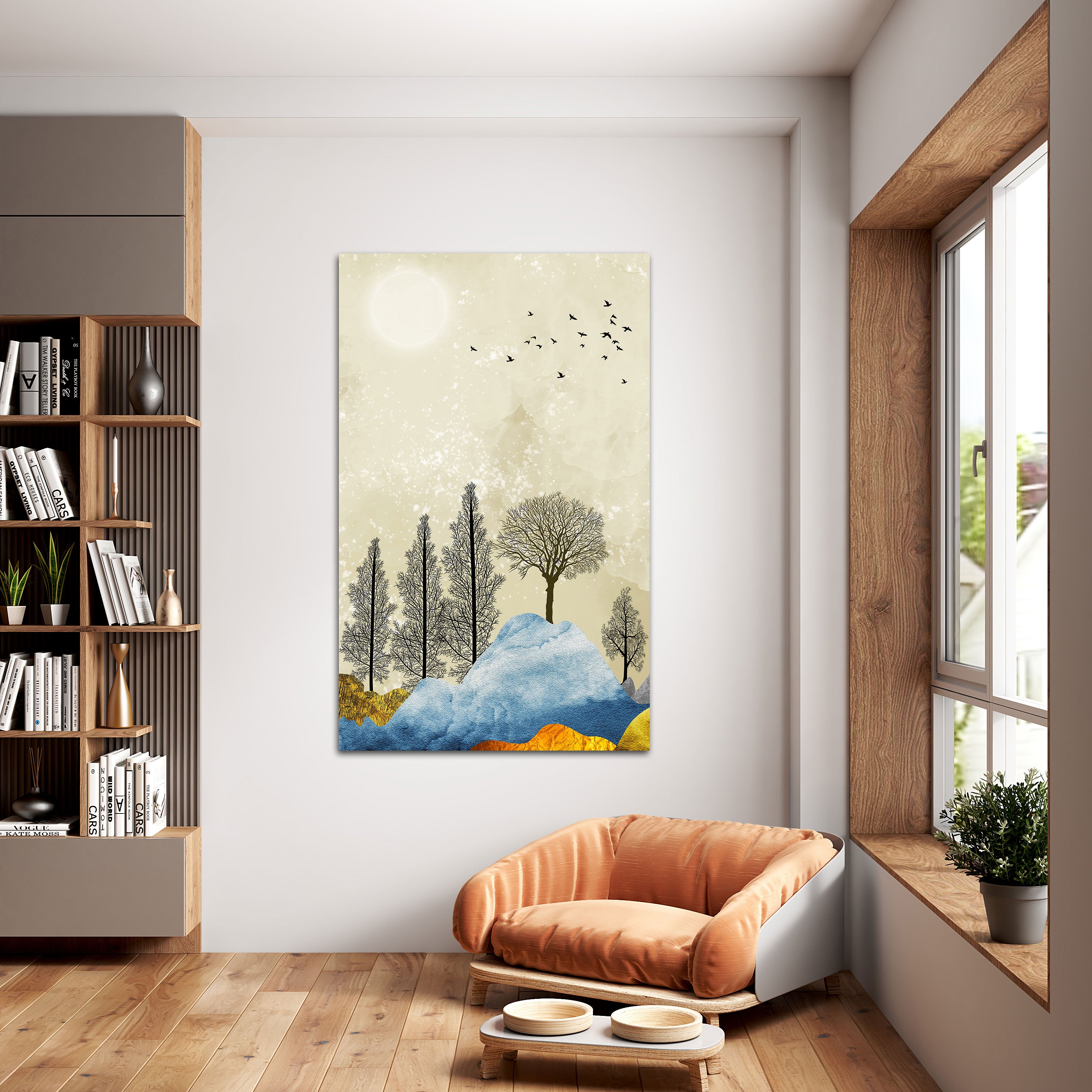 chinese scenery Abstract Canvas painting with frame Big Size Wall Art for living room,Bedroom,Drawing room,Hotels