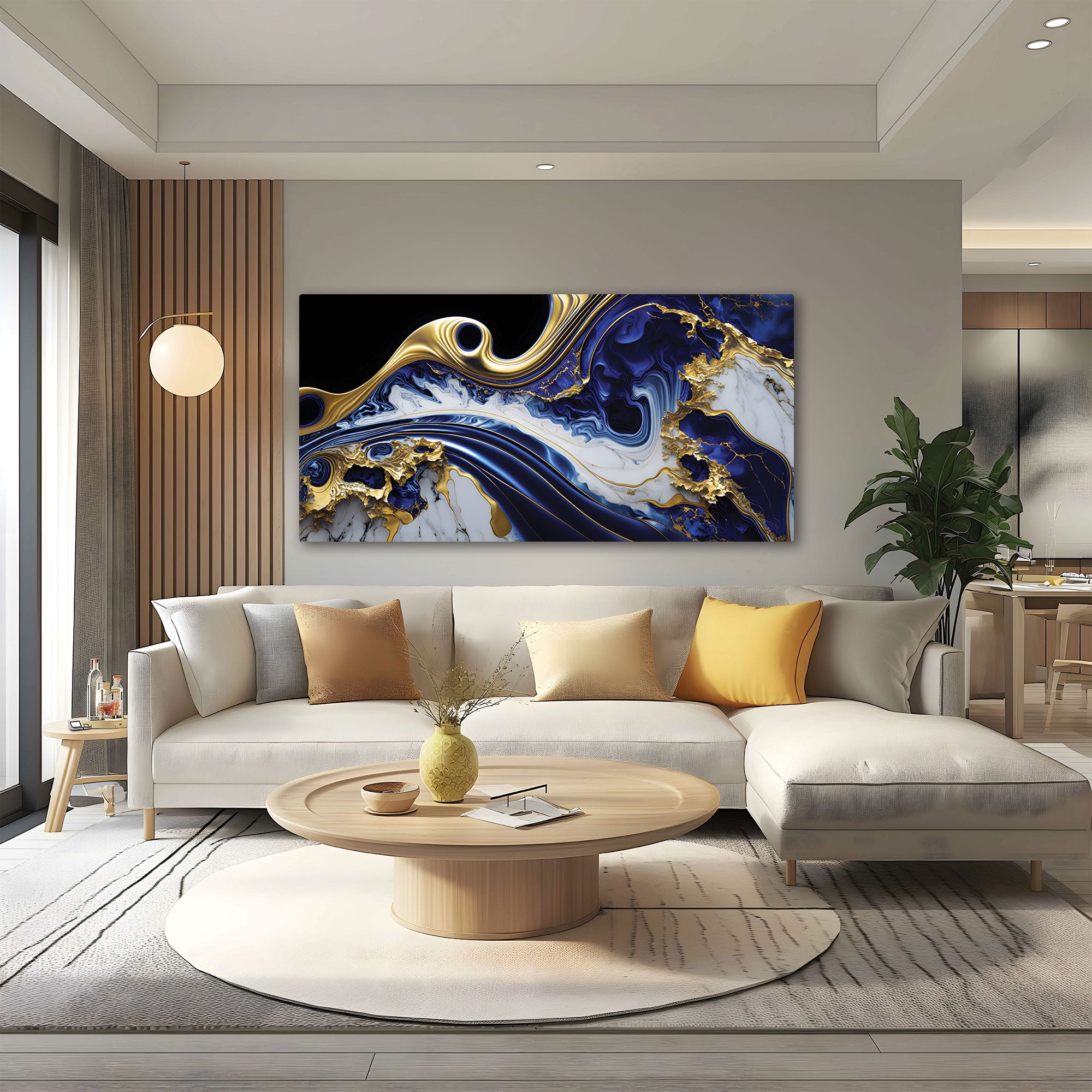 MarbleAbstract Canvas painting with frame Big Size Wall Art for living room,Bedroom,Drawing room,Hotels-Wooden FramedDigital Painting