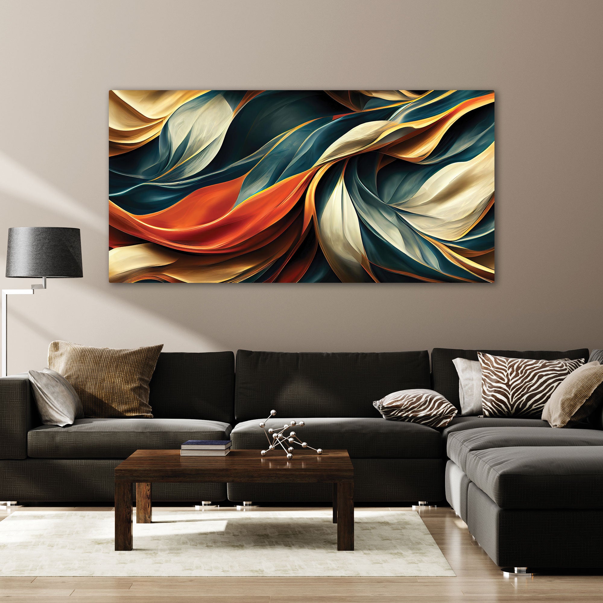 ModernAbstract art Canvas painting with frame Big Size Wall Art for living room,Bedroom,Drawing room,Hotels