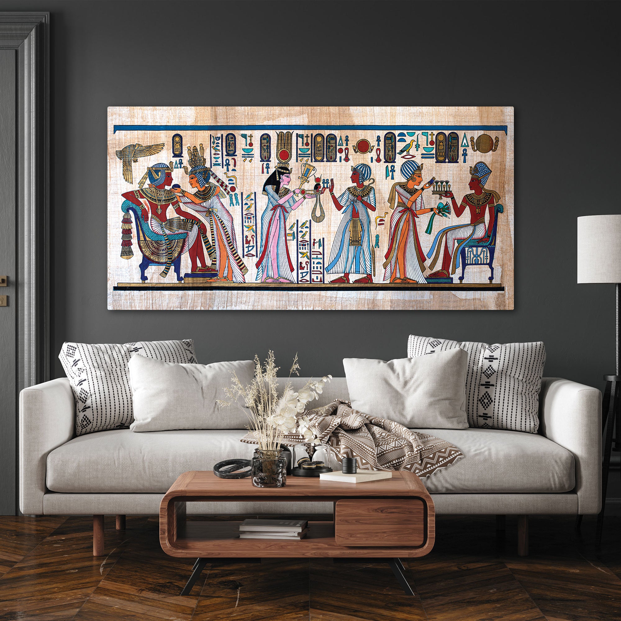 Ancient egyptian Canvas painting with frame Big Size Wall Art for living room,Bedroom,Drawing room,Hotels