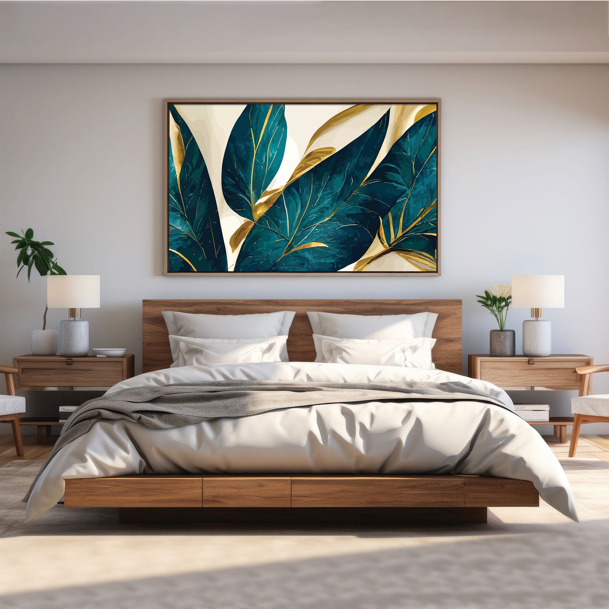 Abstract flower Canvas painting with frame Big Size Wall Art for living room,Bedroom,Drawing room,Hotels