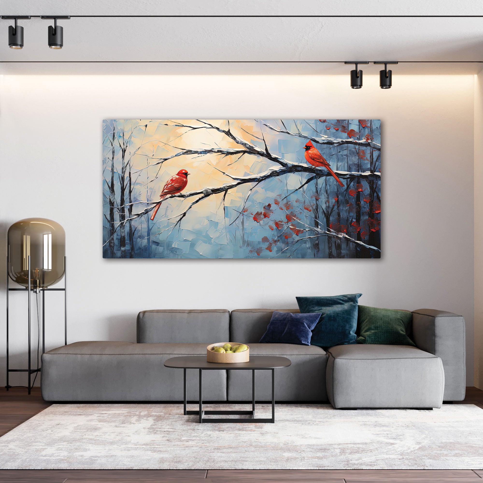 The Castle Decor birds abstract canvas/Sparkle painting Big Size Wall Art for living room,Bedroom,Drawing room,Hotels-Wooden Framed-Digital Painting