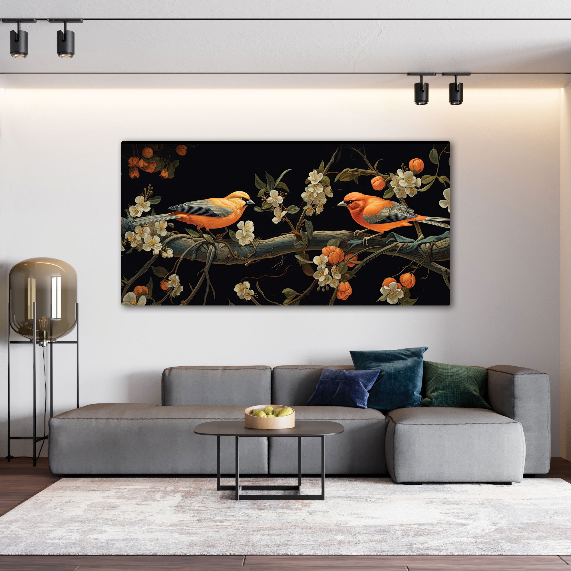BirdsAbstract Canvas painting with frame Big Size Wall Art for living room,Bedroom,Drawing room,Hotels