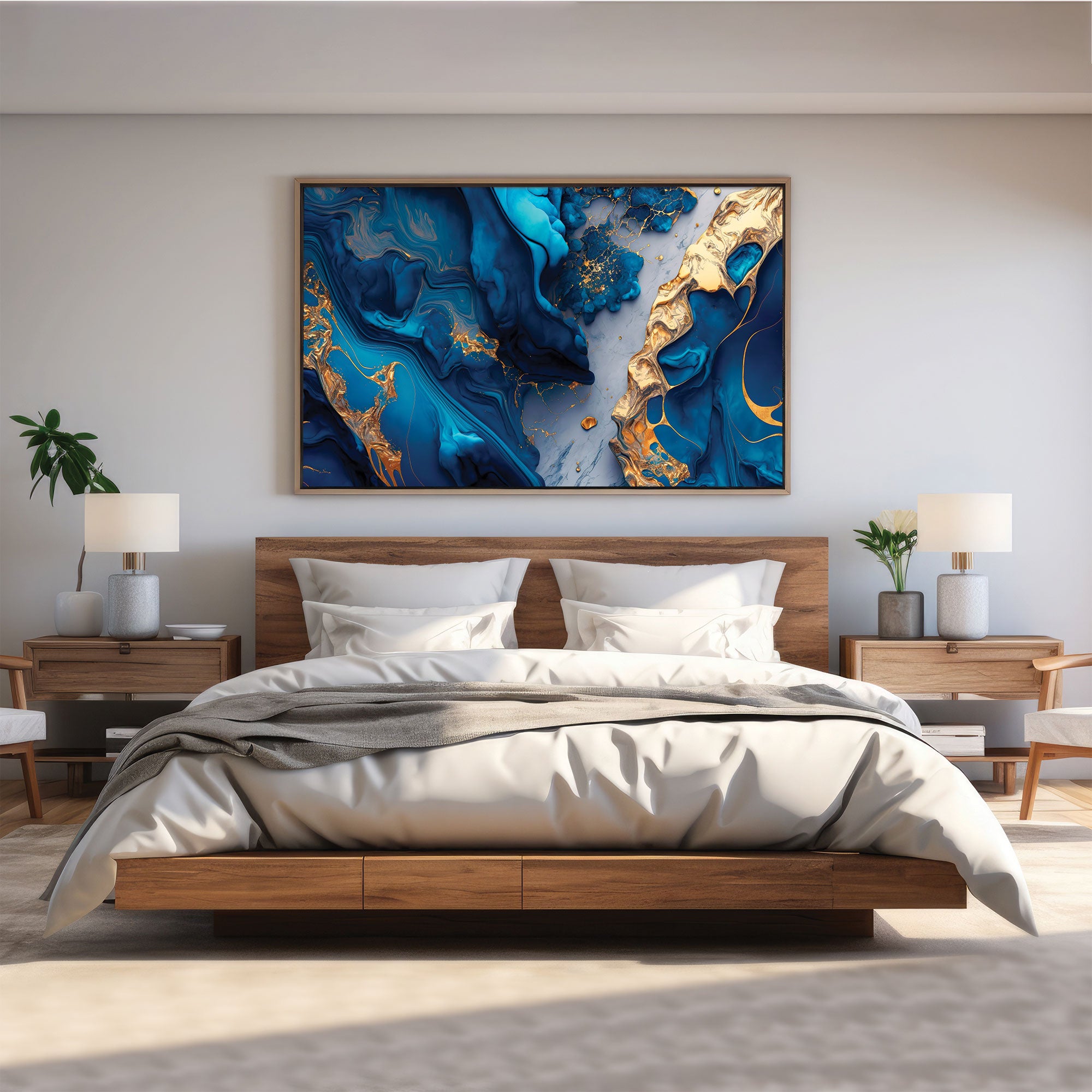 MarbleAbstract Canvas painting with frame Big Size Wall Art for living room,Bedroom,Drawing room,Hotels