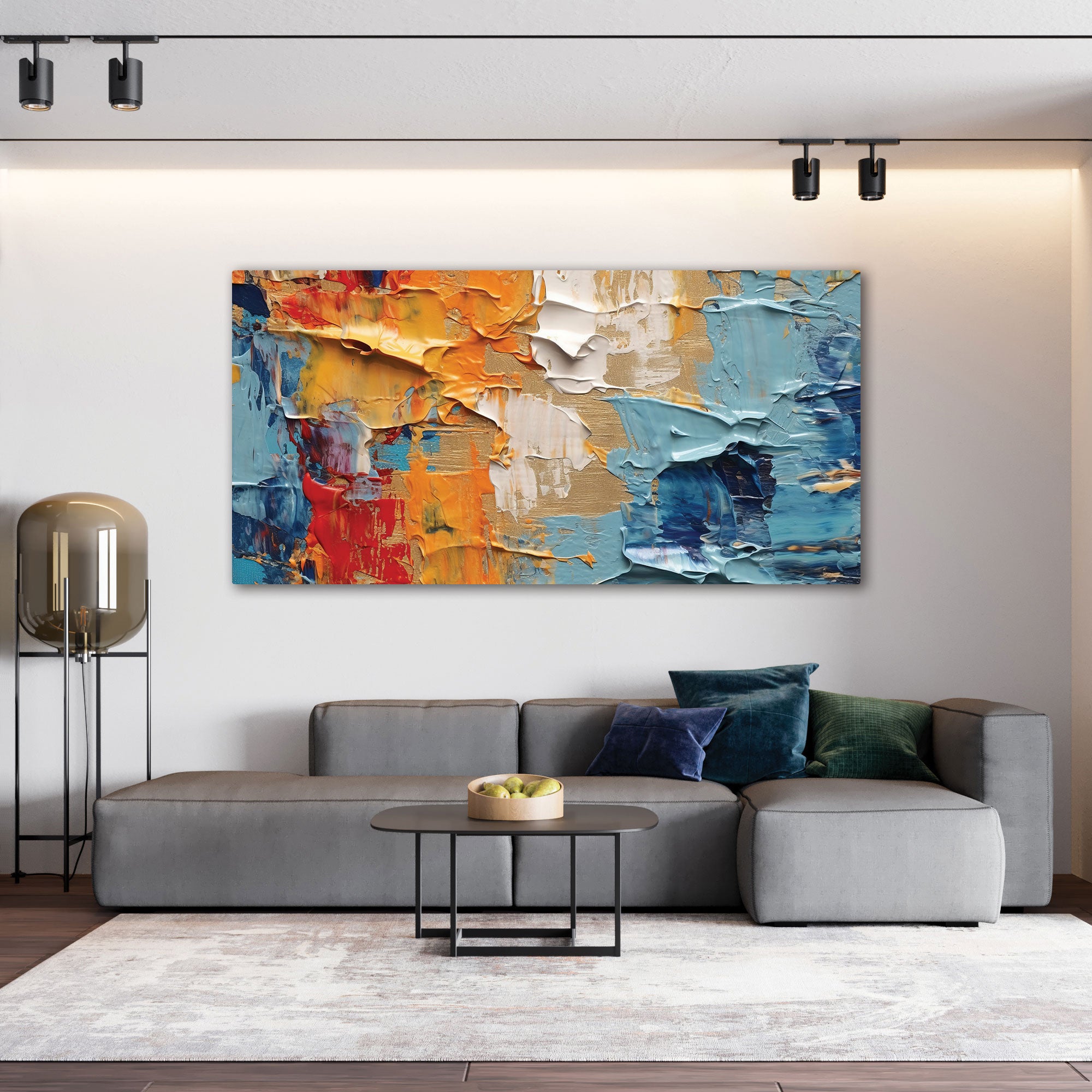 ModernAbstract Canvas painting with frame Big Size Wall Art for living room,Bedroom,Drawing room,Hotels