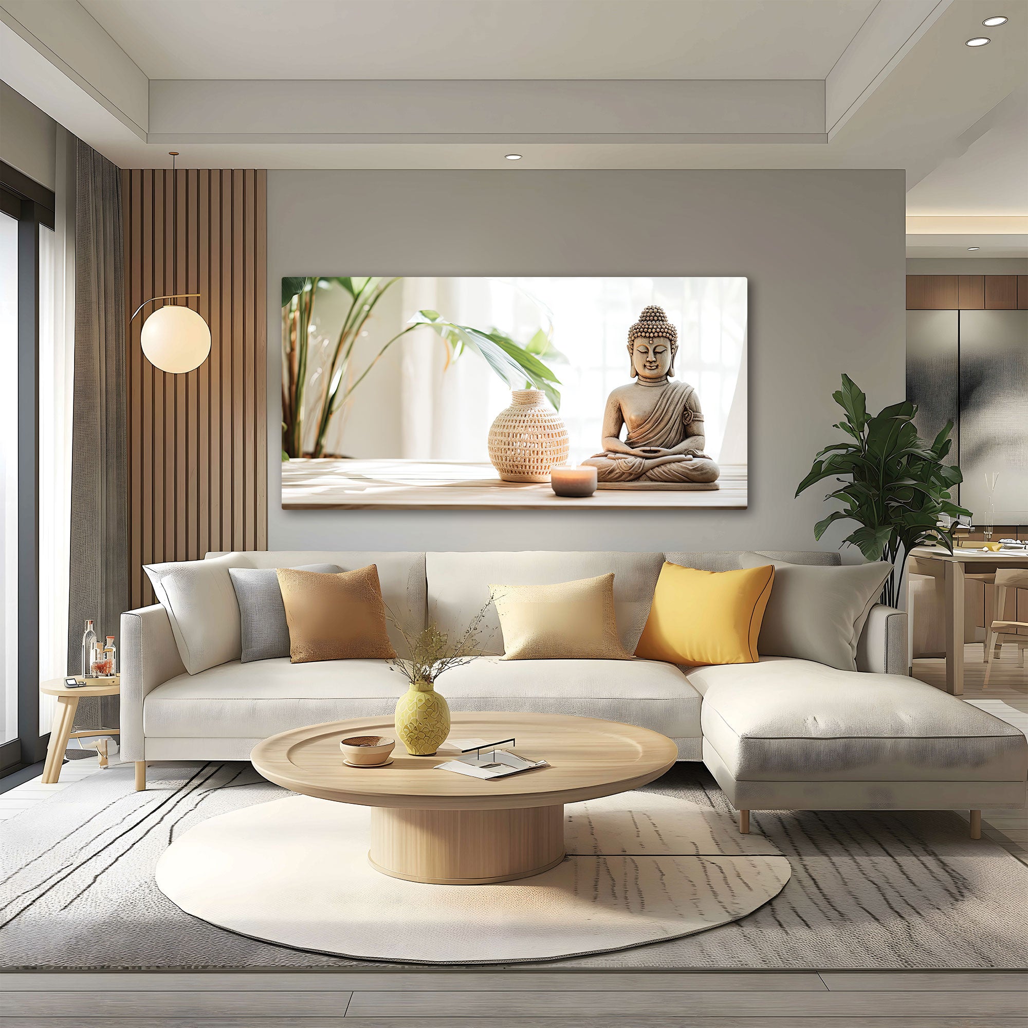 Budhhism meditation Canvas painting with frame Big Size Wall Art for living room,Bedroom,Drawing room,Hotels