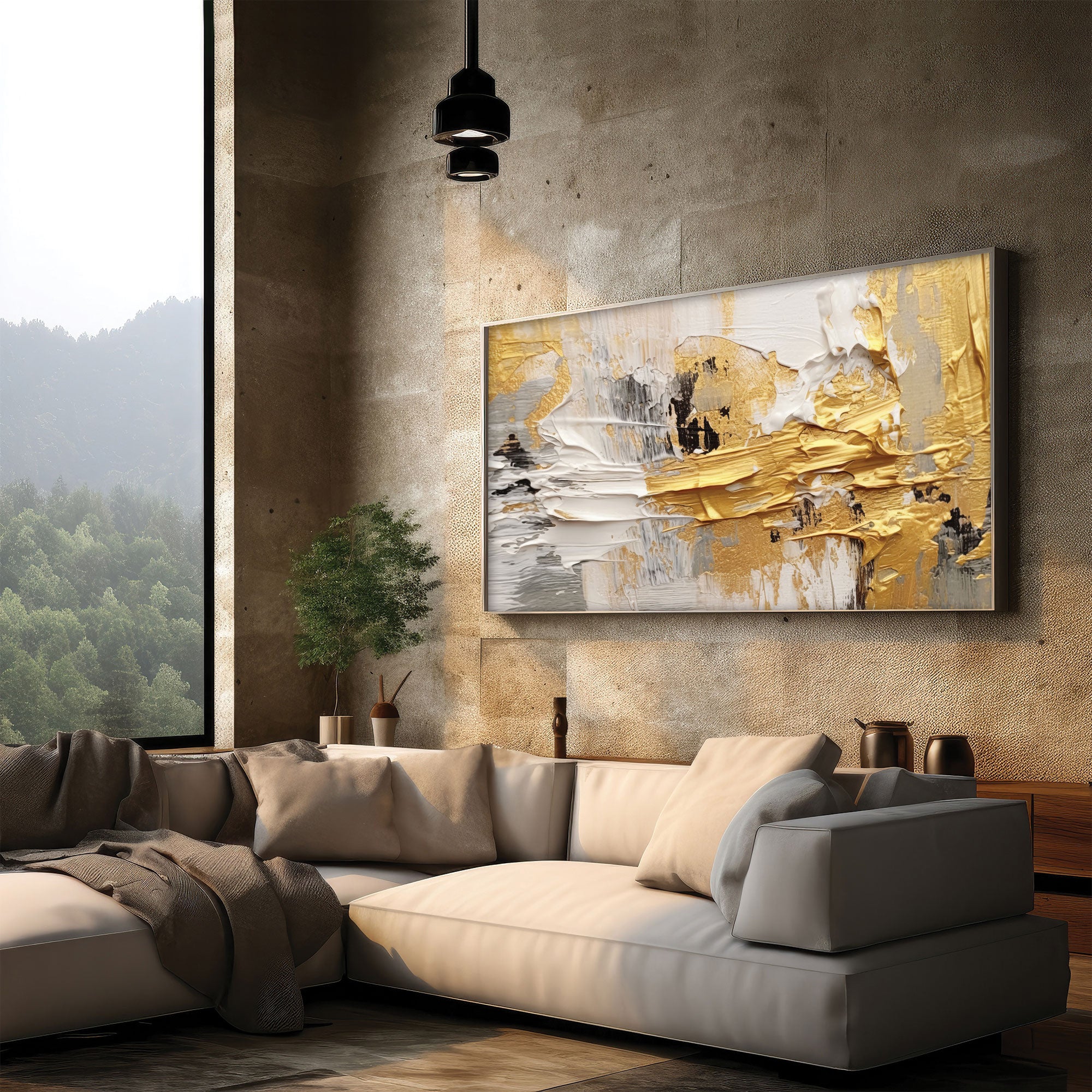 ModernAbstract Canvas painting with frame Big Size Wall Art for living room,Bedroom,Drawing room,Hotels