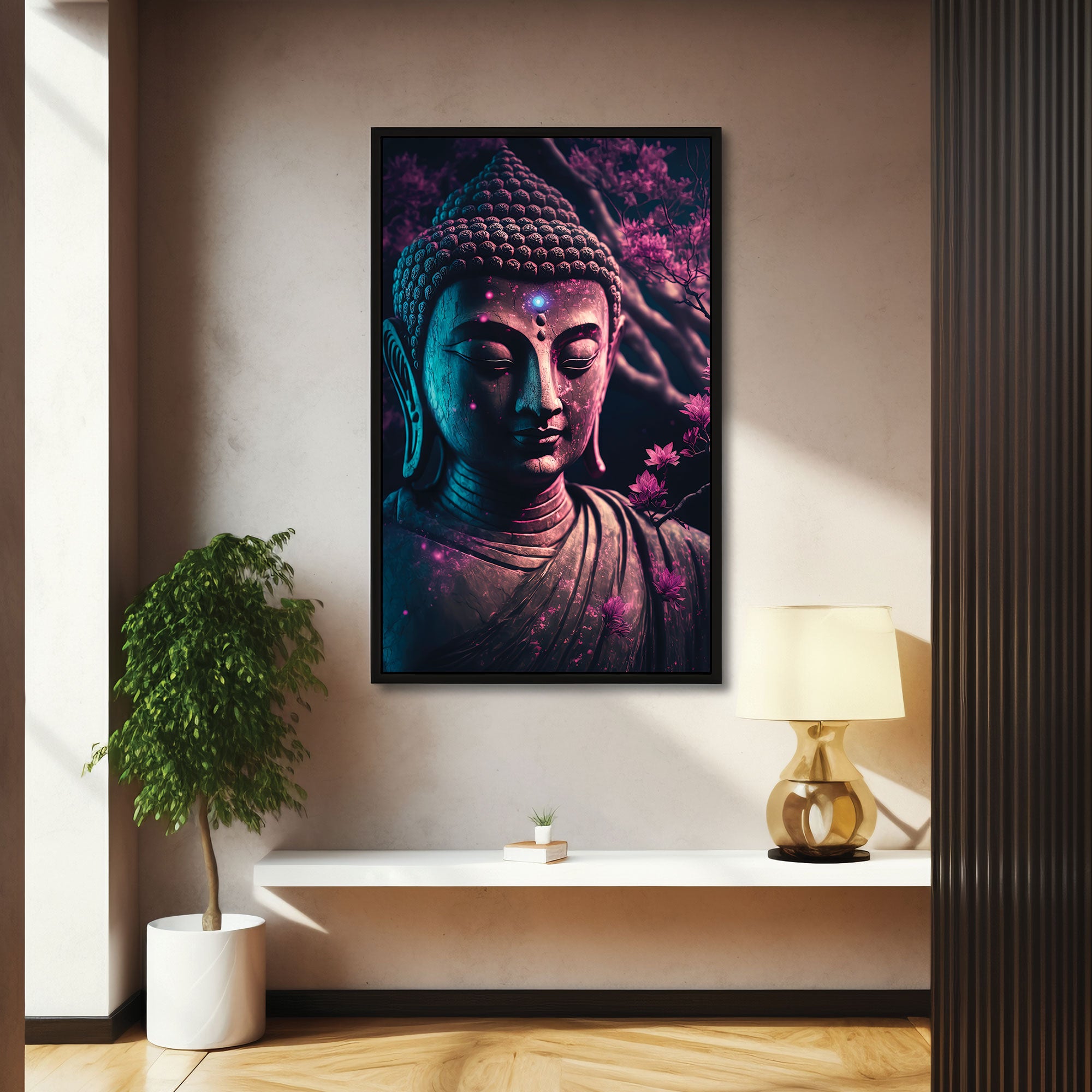 Buddhism Canvas painting with frame Big Size Wall Art for living room,Bedroom,Drawing room,Hotels
