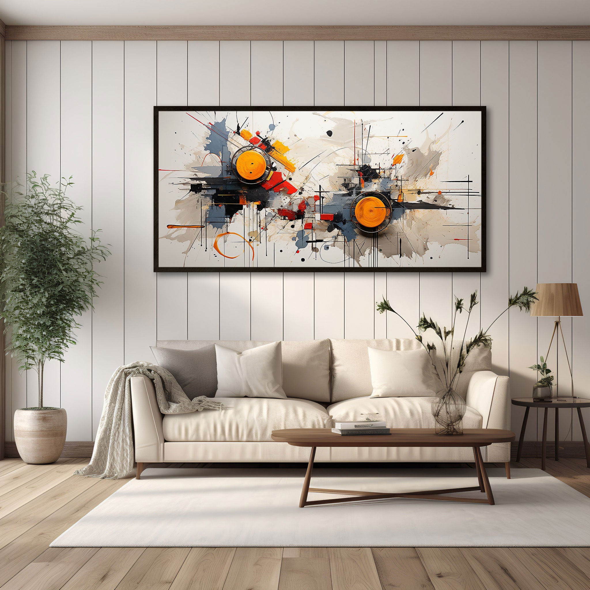 ModernAbstract Canvas painting with frame Big Size Wall Art for living room,Bedroom,Drawing room,Hotels