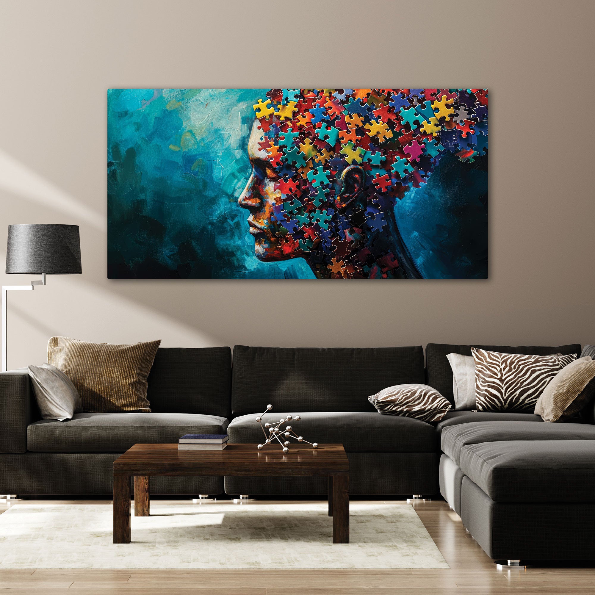 Women faceAbstract Canvas painting with frame Big Size Wall Art for living room,Bedroom,Drawing room,Hotels