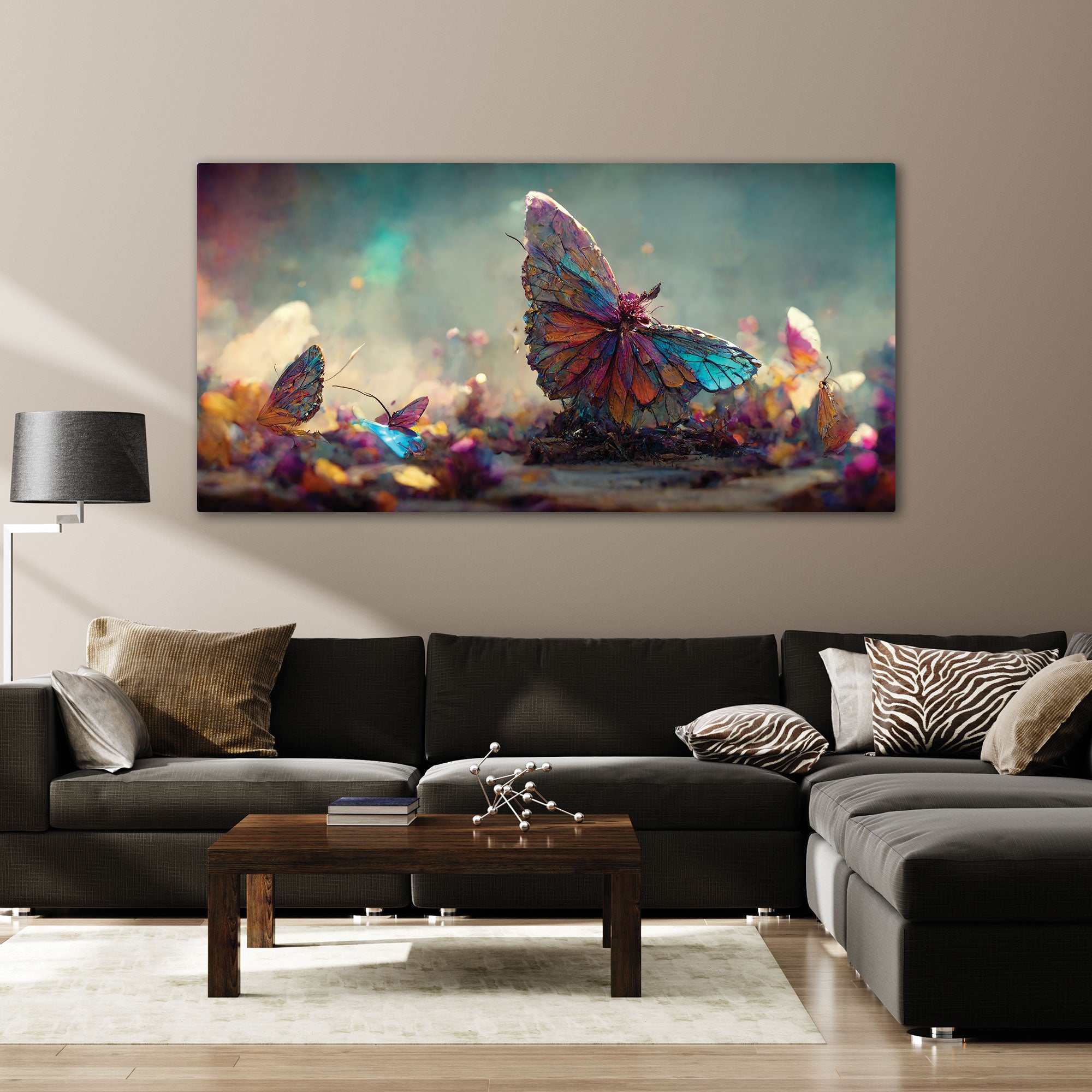ButterflyAbstract Canvas painting with frame Big Size Wall Art for living room,Bedroom,Drawing room,Hotels