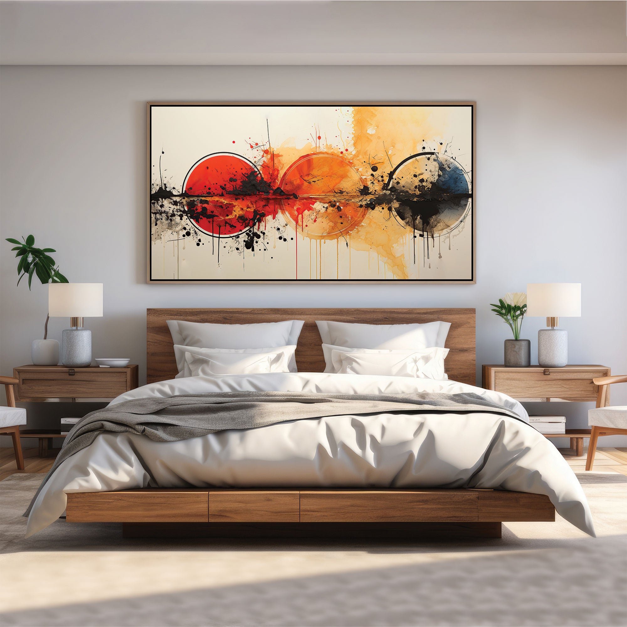 Abstract Canvas painting with frame Big Size Wall Art for living room,Bedroom,Drawing room,Hotels
