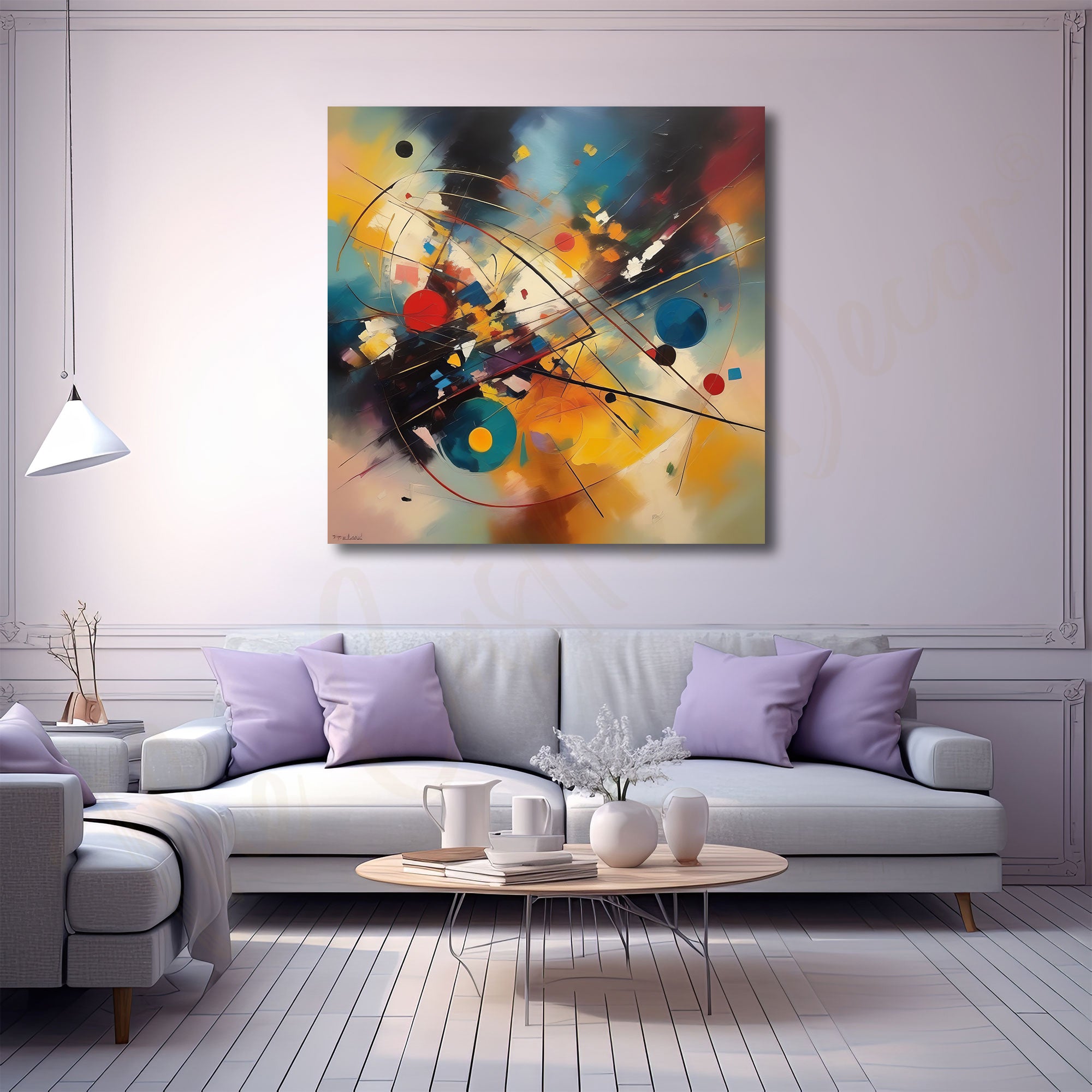 Abstract painting with frame Big Size Wall Art for living room,Bedroom,Drawing room,Hotels