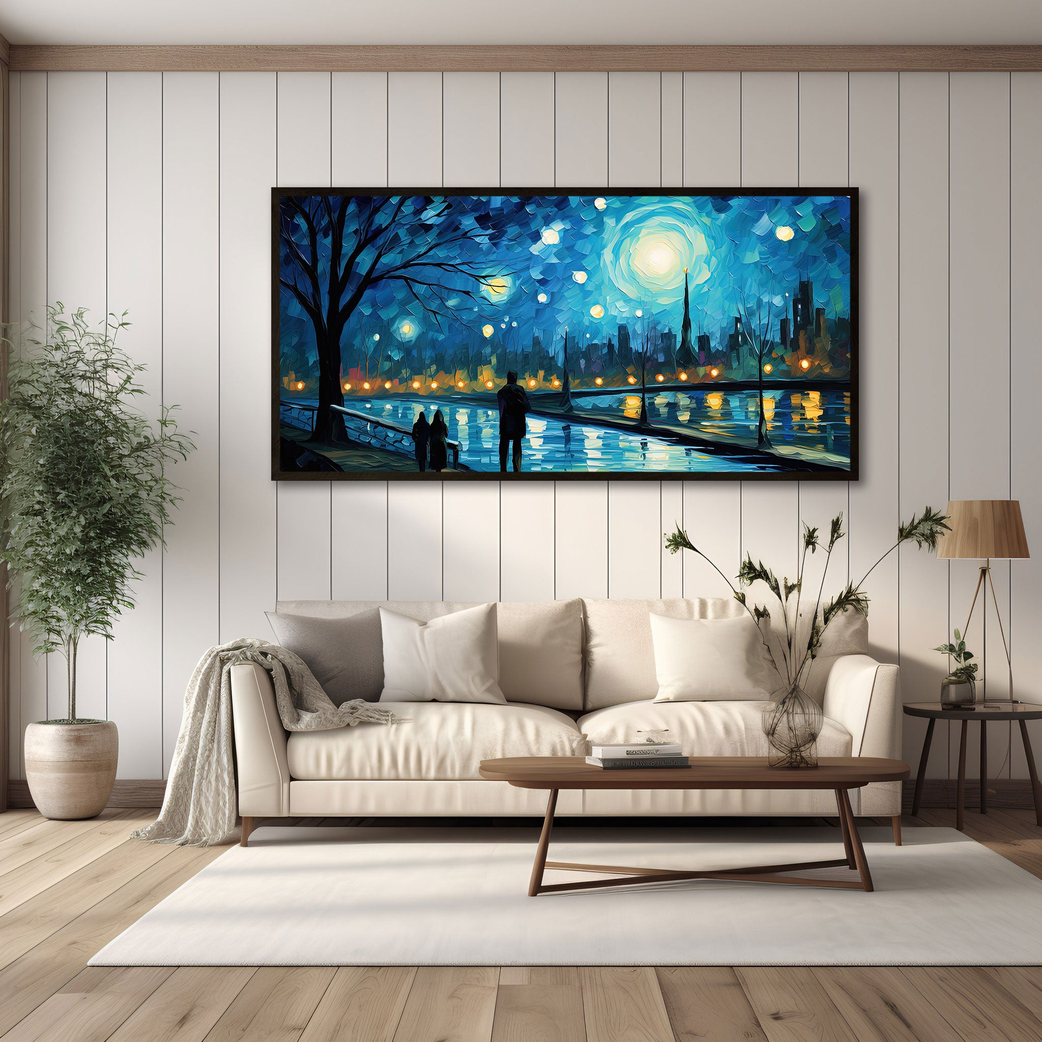 MidnightAbstract Canvas painting with frame Big Size Wall Art for living room,Bedroom,Drawing room,Hotels