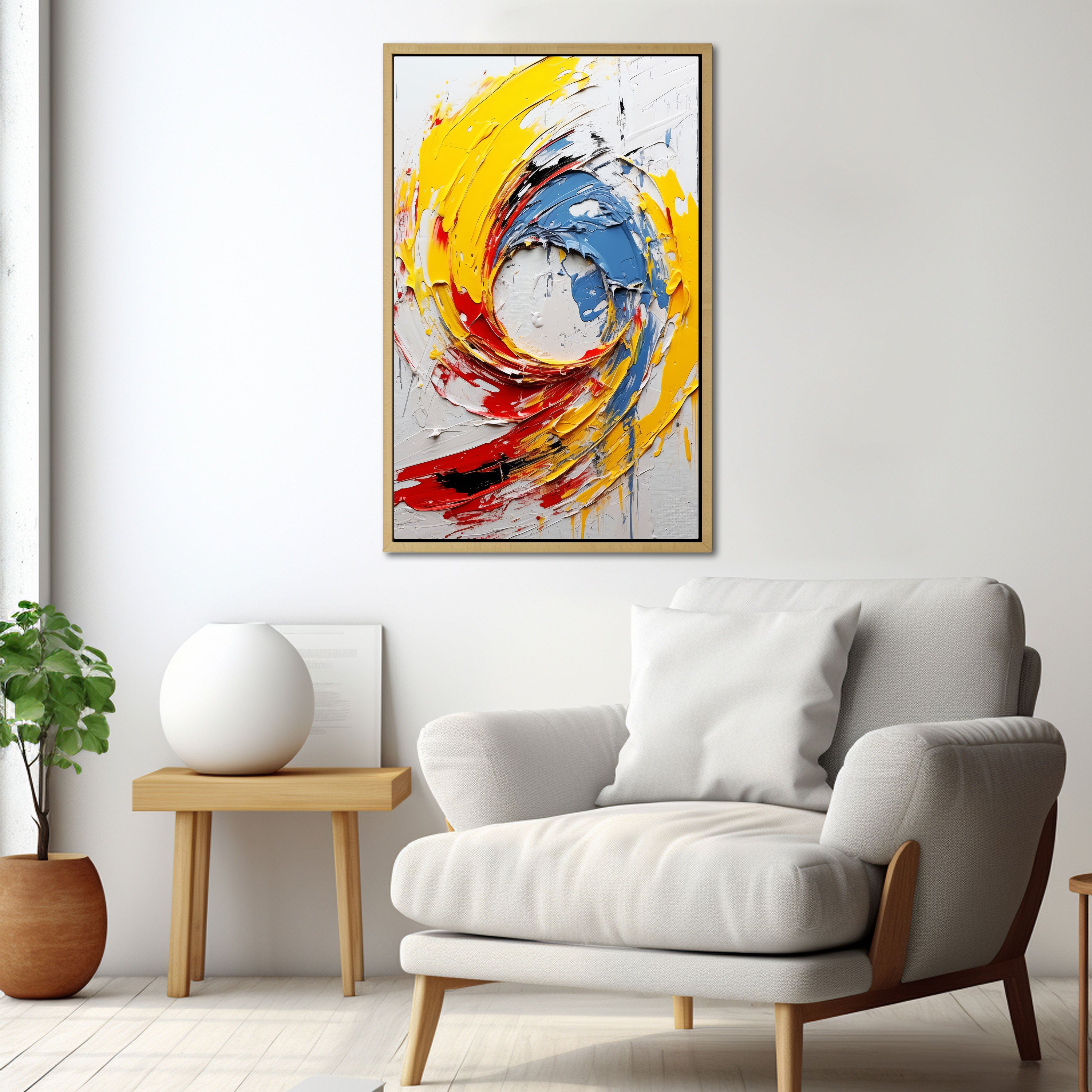 Multi colour Canvas painting with frame Big Size Wall Art for living room,Bedroom,Drawing room,Hotels