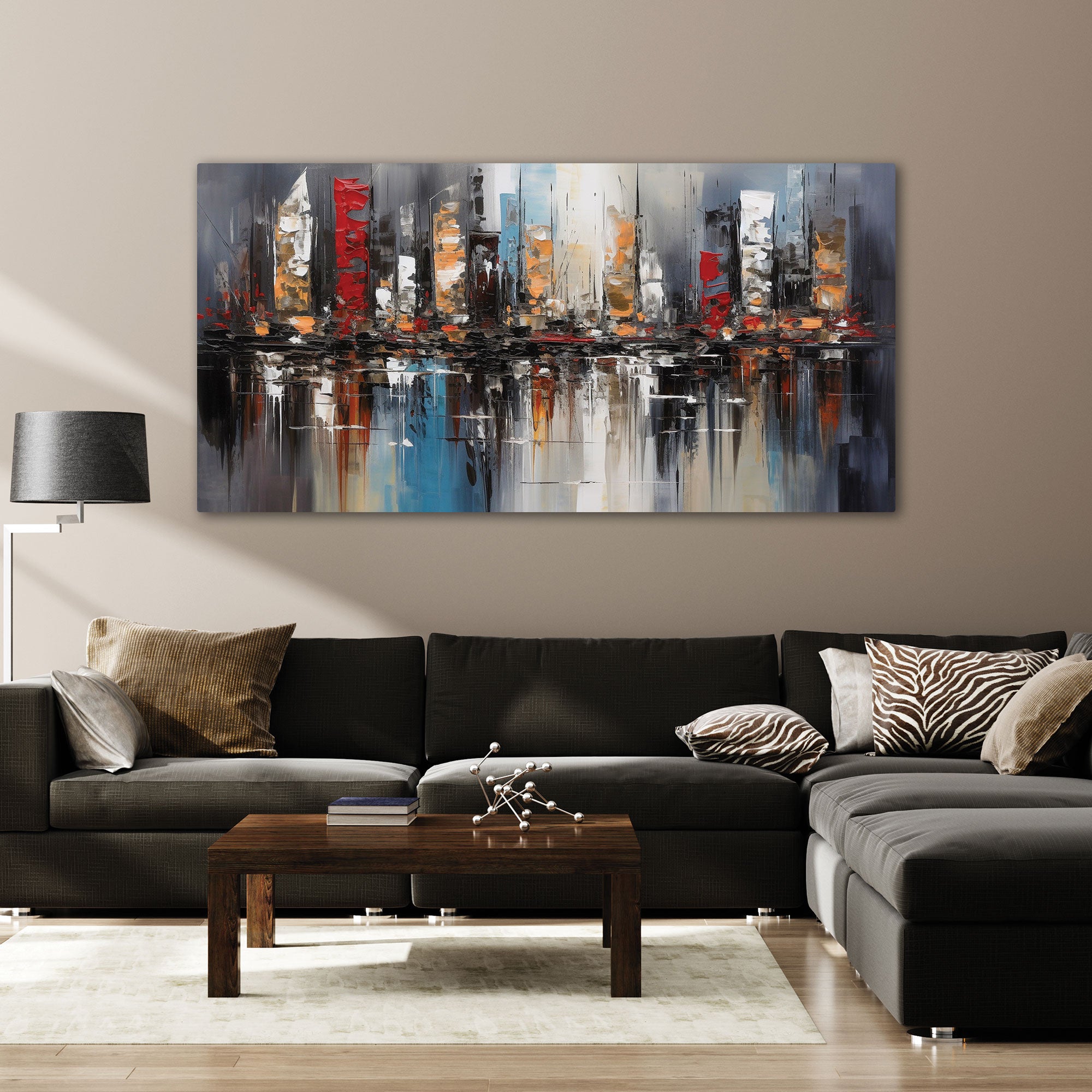 ModernAbstract Canvas painting with frame Big Size Wall Art for living room,Bedroom,Drawing room,Hotels