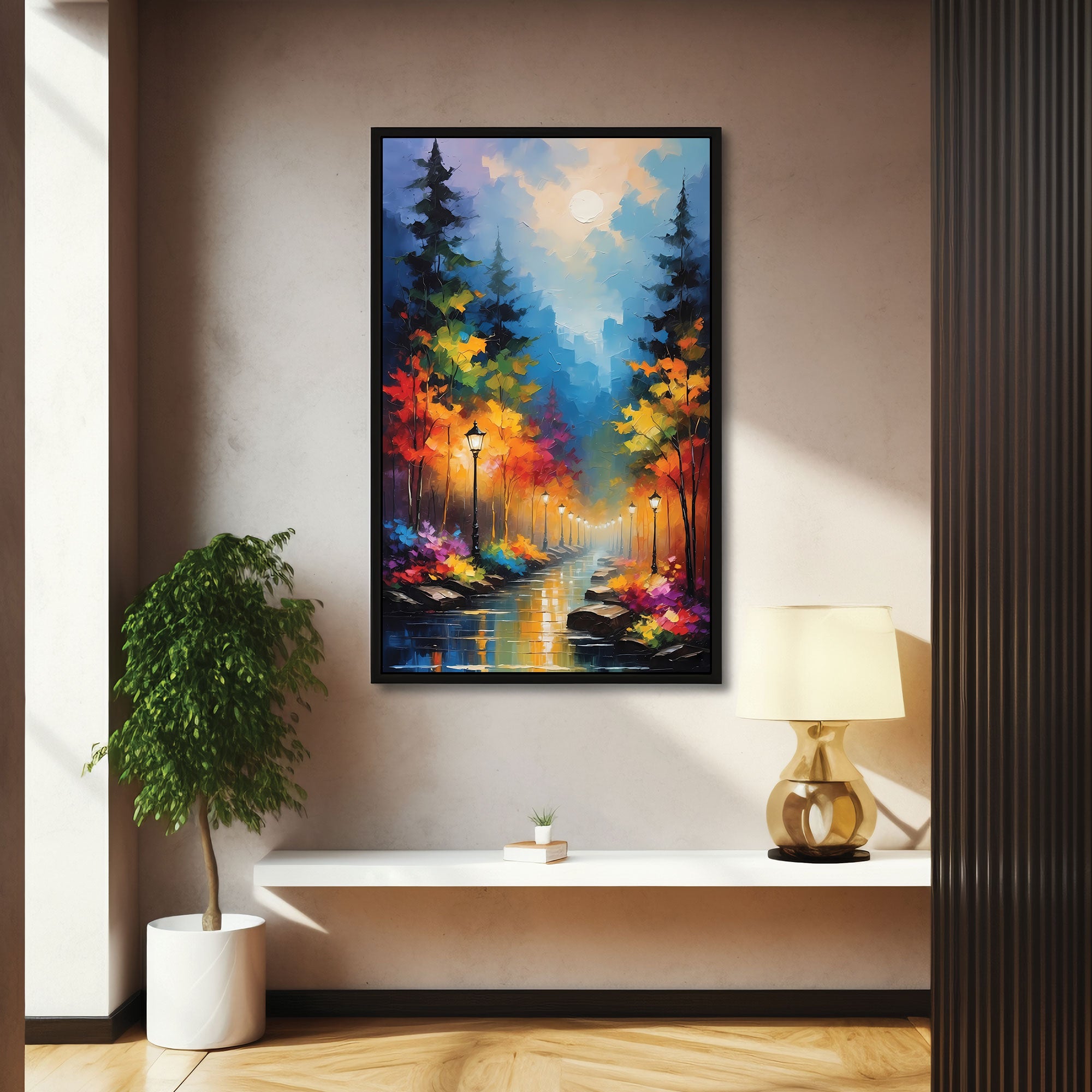 The Castle city Vastu Endless PathAbstract Canvas painting with frame Big Size Wall Art for living room,Bedroom,Drawing room,Hotels