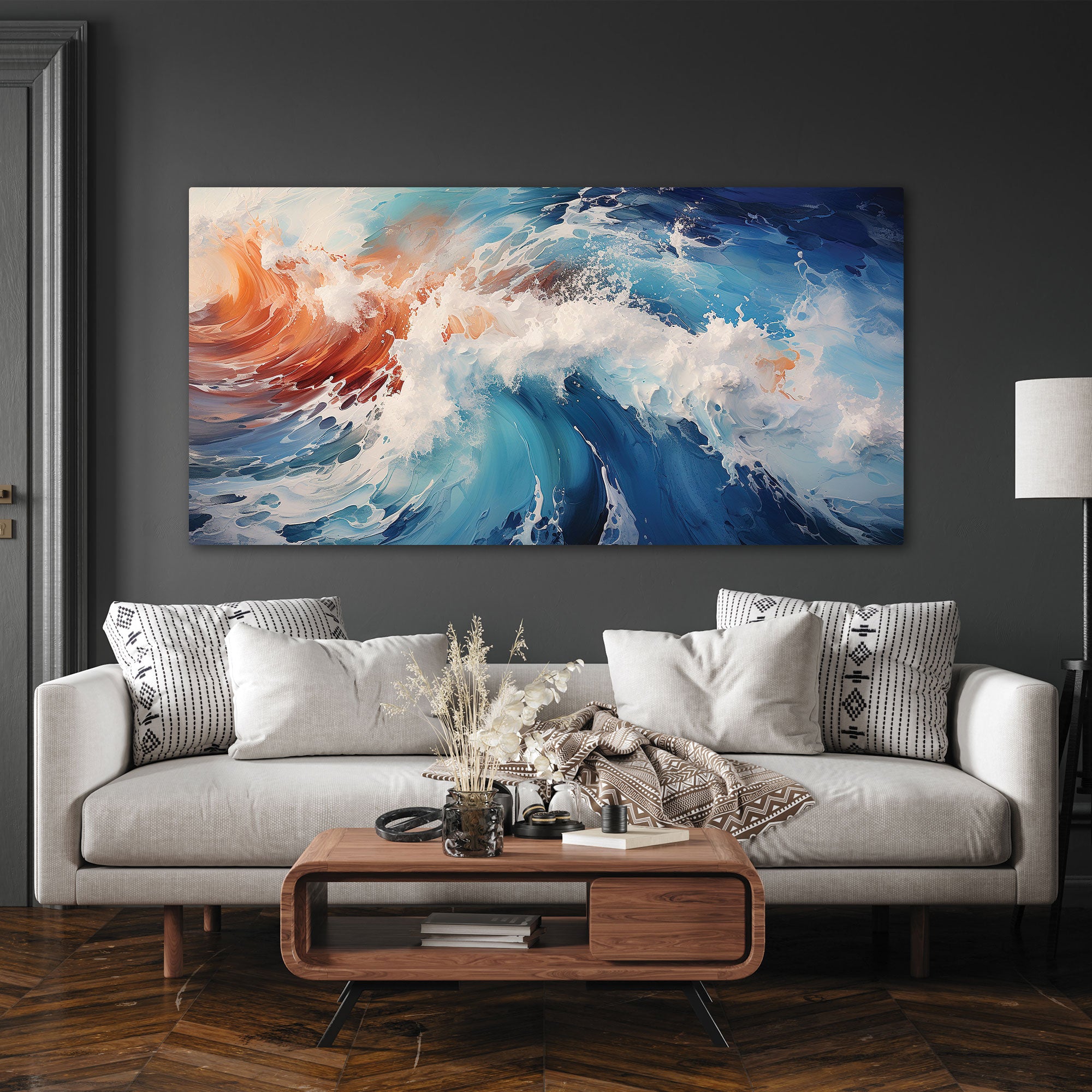 ModernAbstract Canvas painting with frame Big Size Wall Art for living room,Bedroom,Drawing room,Hotels