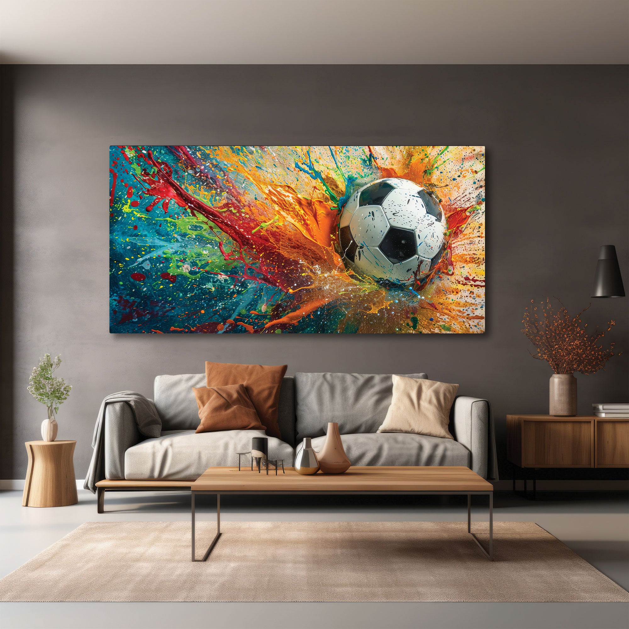 FootballAbstract Canvas painting with frame Big Size Wall Art for living room,Bedroom,Drawing room,Hotels