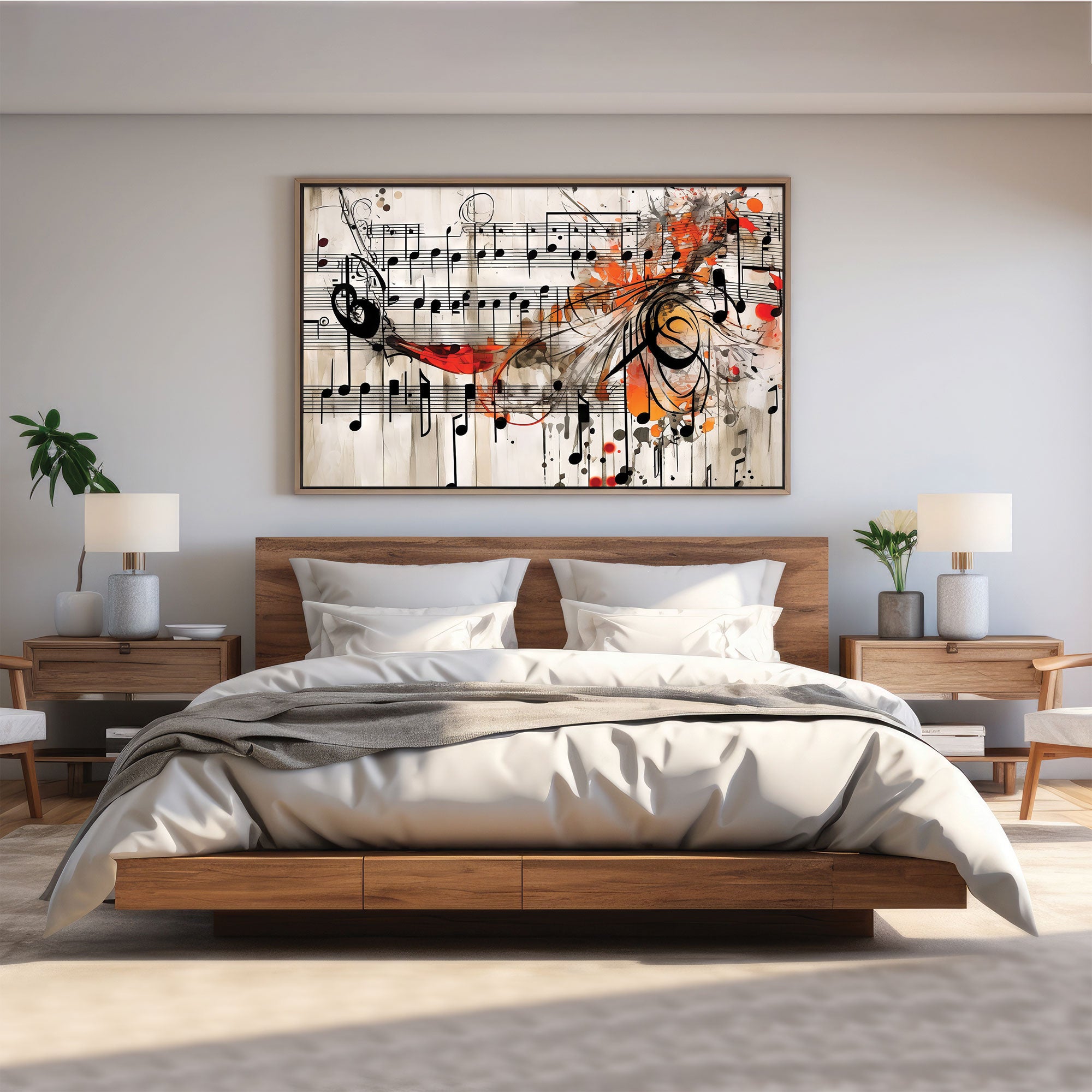 Music art Canvas painting with frame Big Size Wall Art for living room,Bedroom,Drawing room,Hotels