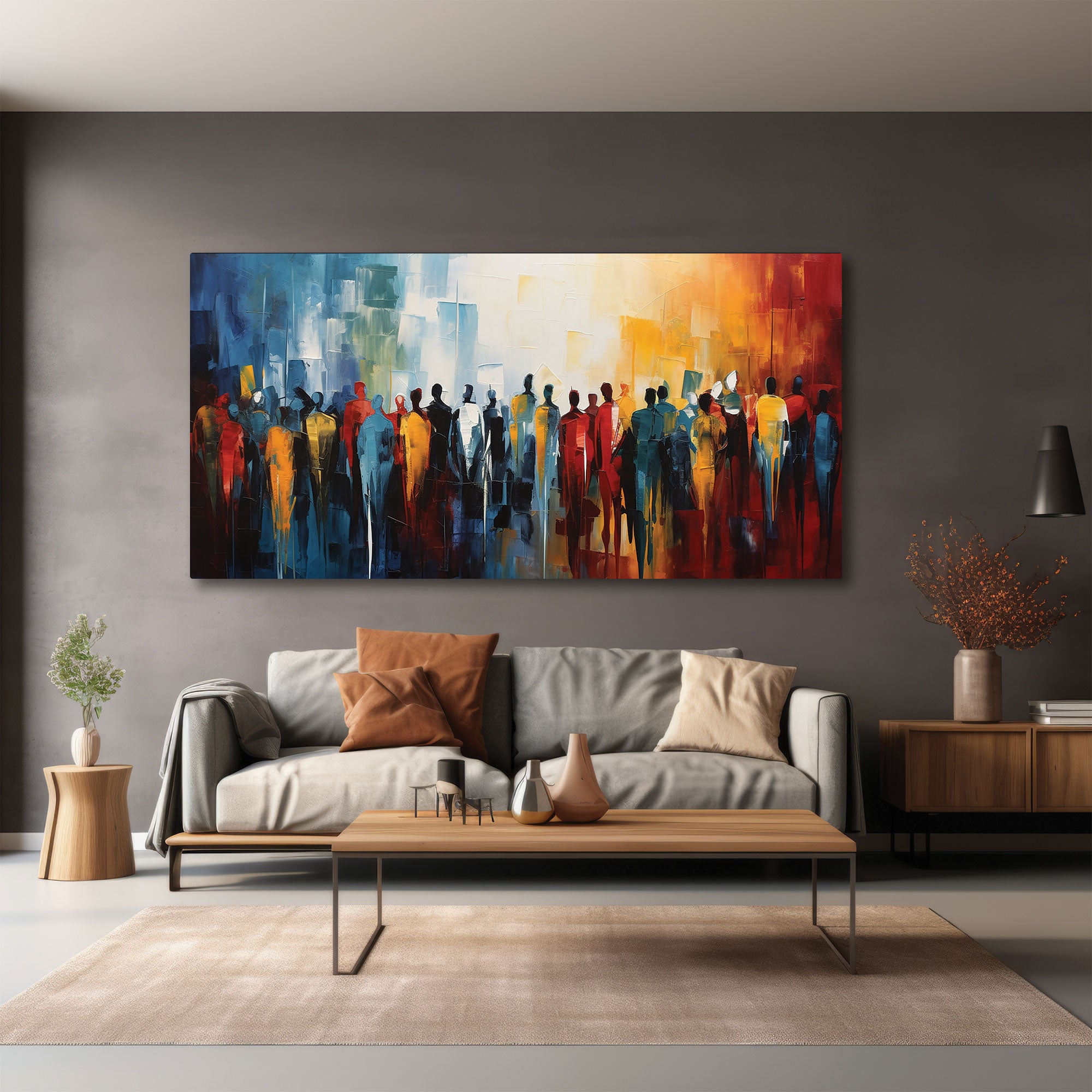 TexturedAbstract Canvas painting with frame Big Size Wall Art for living room,Bedroom,Drawing room,Hotels