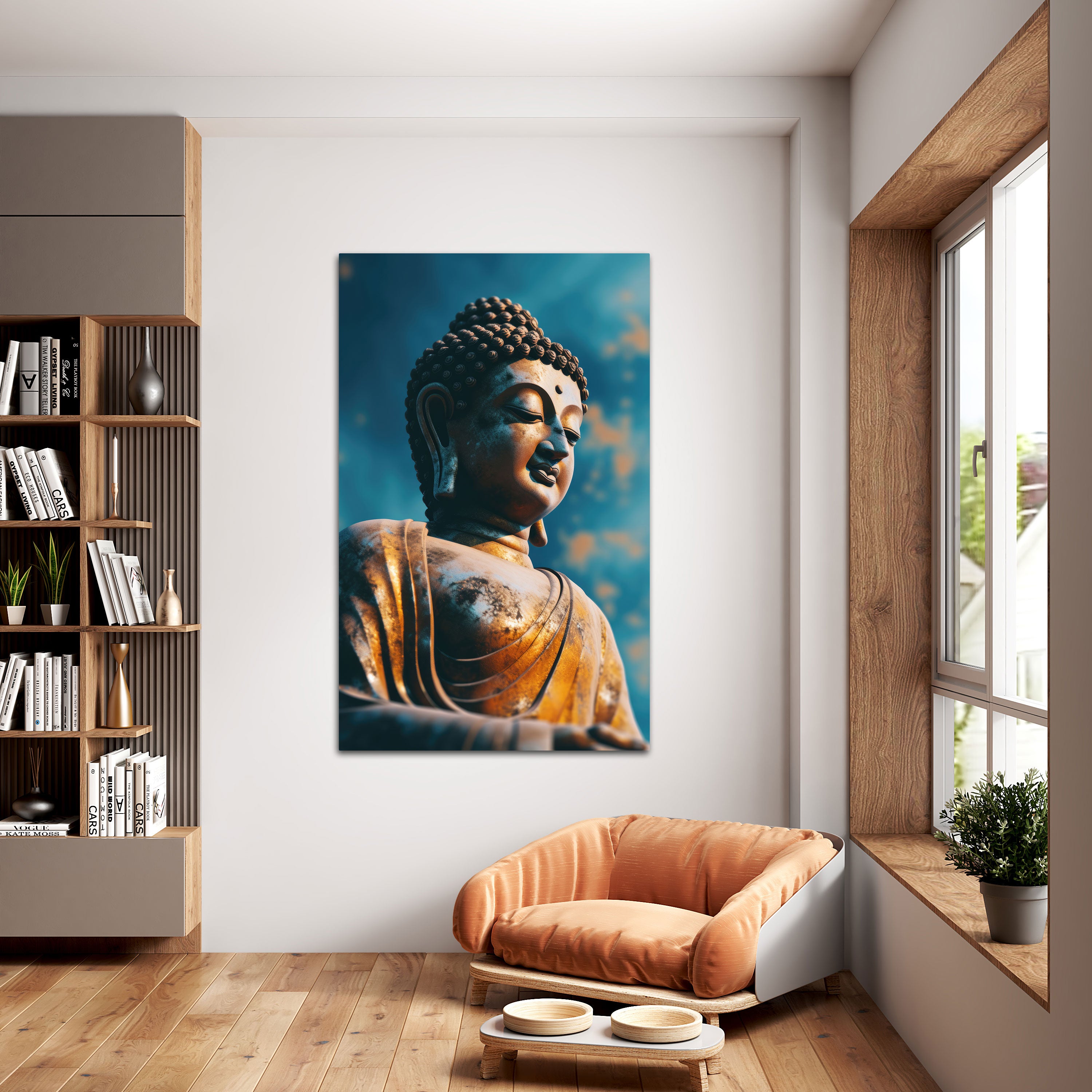 Buddhism Canvas painting with frame Big Size Wall Art for living room,Bedroom,Drawing room,Hotels