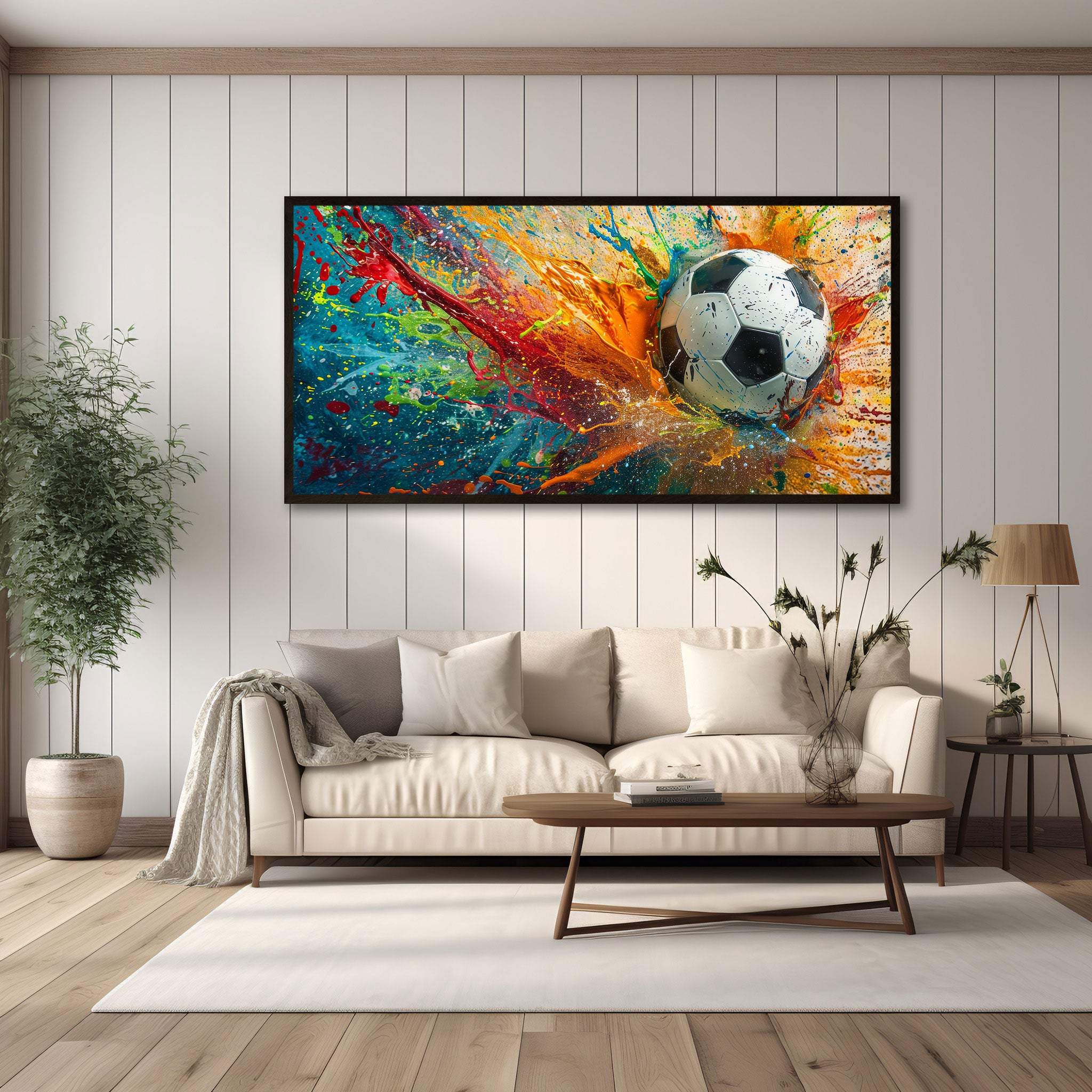 FootballAbstract Canvas painting with frame Big Size Wall Art for living room,Bedroom,Drawing room,Hotels