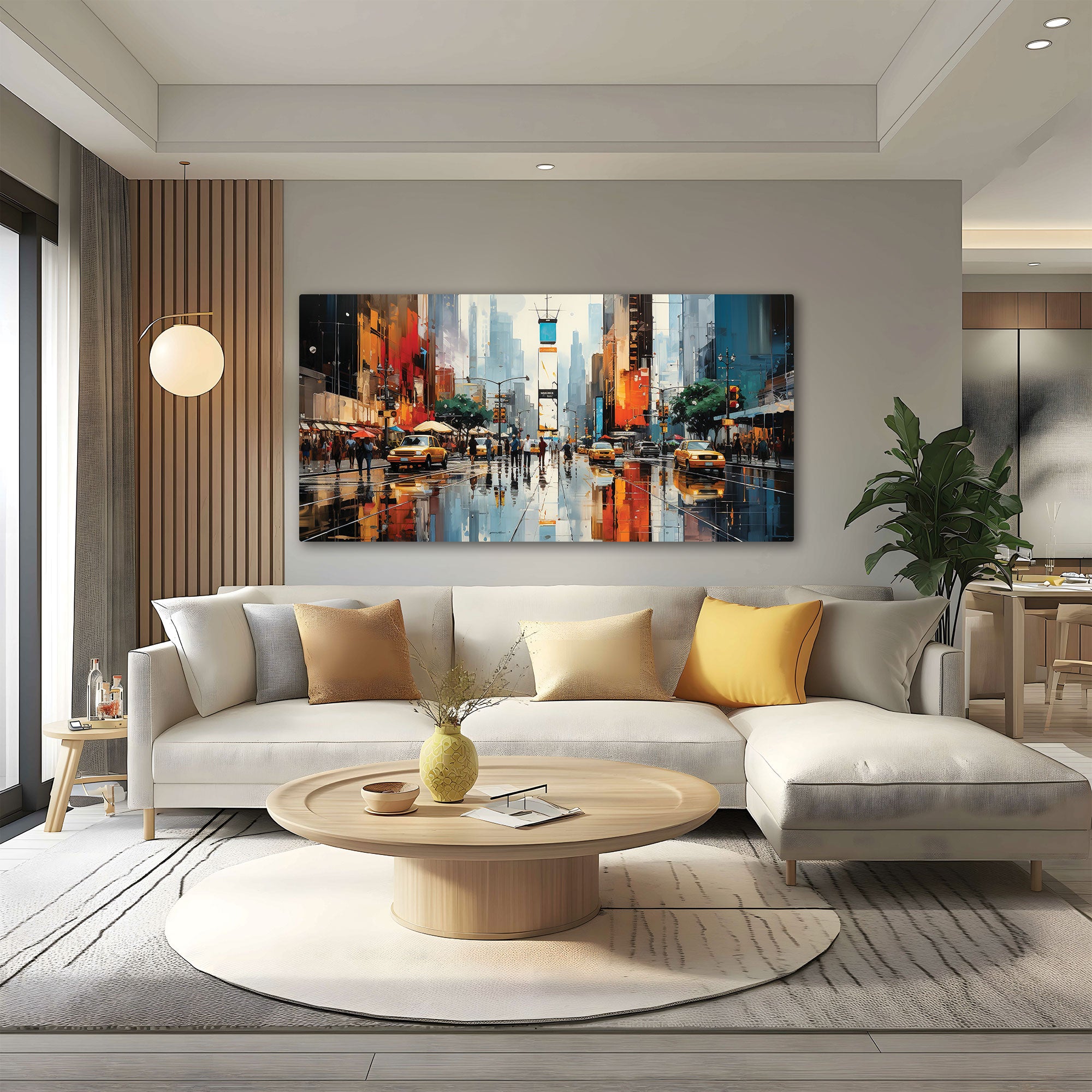 CityAbstract Canvas painting with frame Big Size Wall Art for living room,Bedroom,Drawing room,Hotels