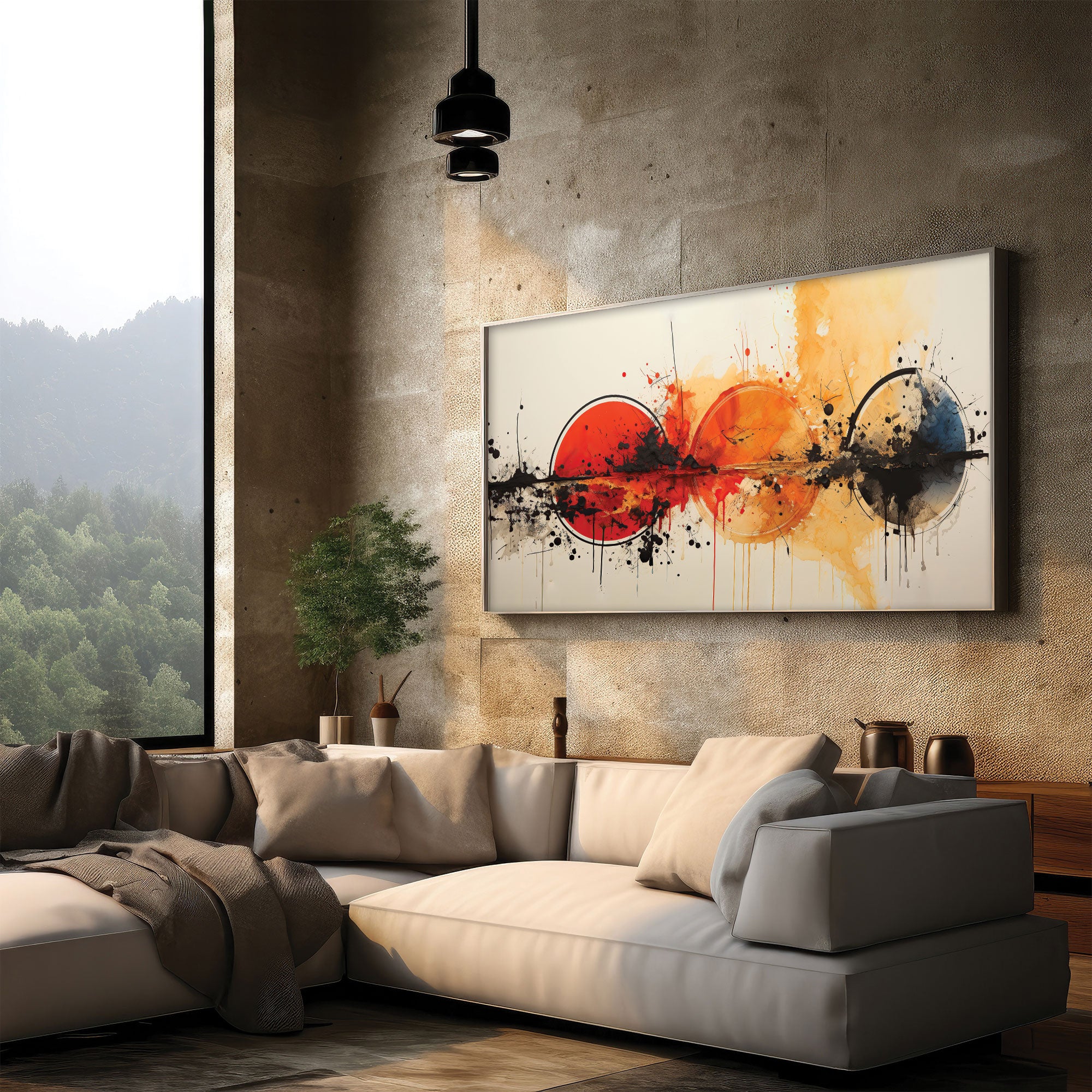 Abstract Canvas painting with frame Big Size Wall Art for living room,Bedroom,Drawing room,Hotels