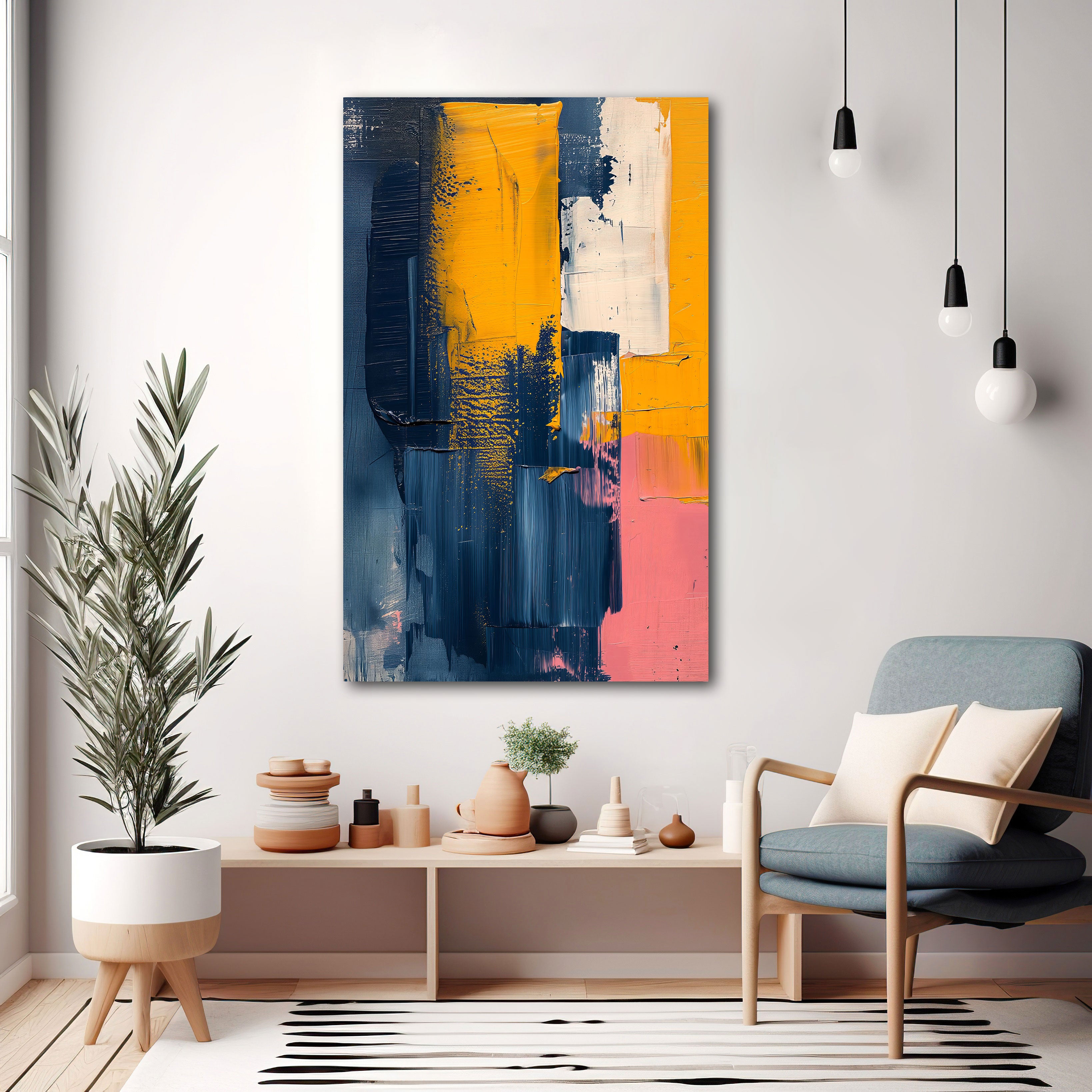 Abstract Canvas painting with frame Big Size Wall Art for living room,Bedroom,Drawing room,Hotels