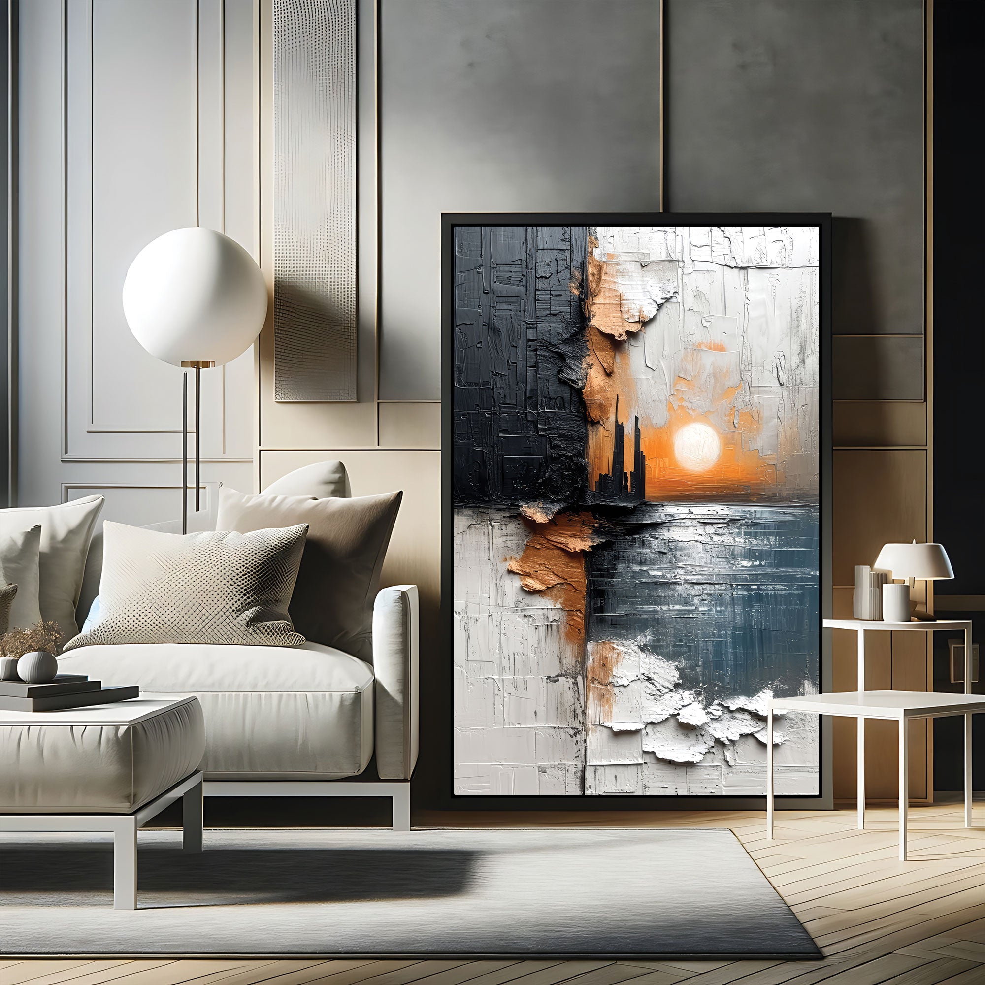Abstract Canvas painting with frame Big Size Wall Art for living room,Bedroom,Drawing room,Hotels