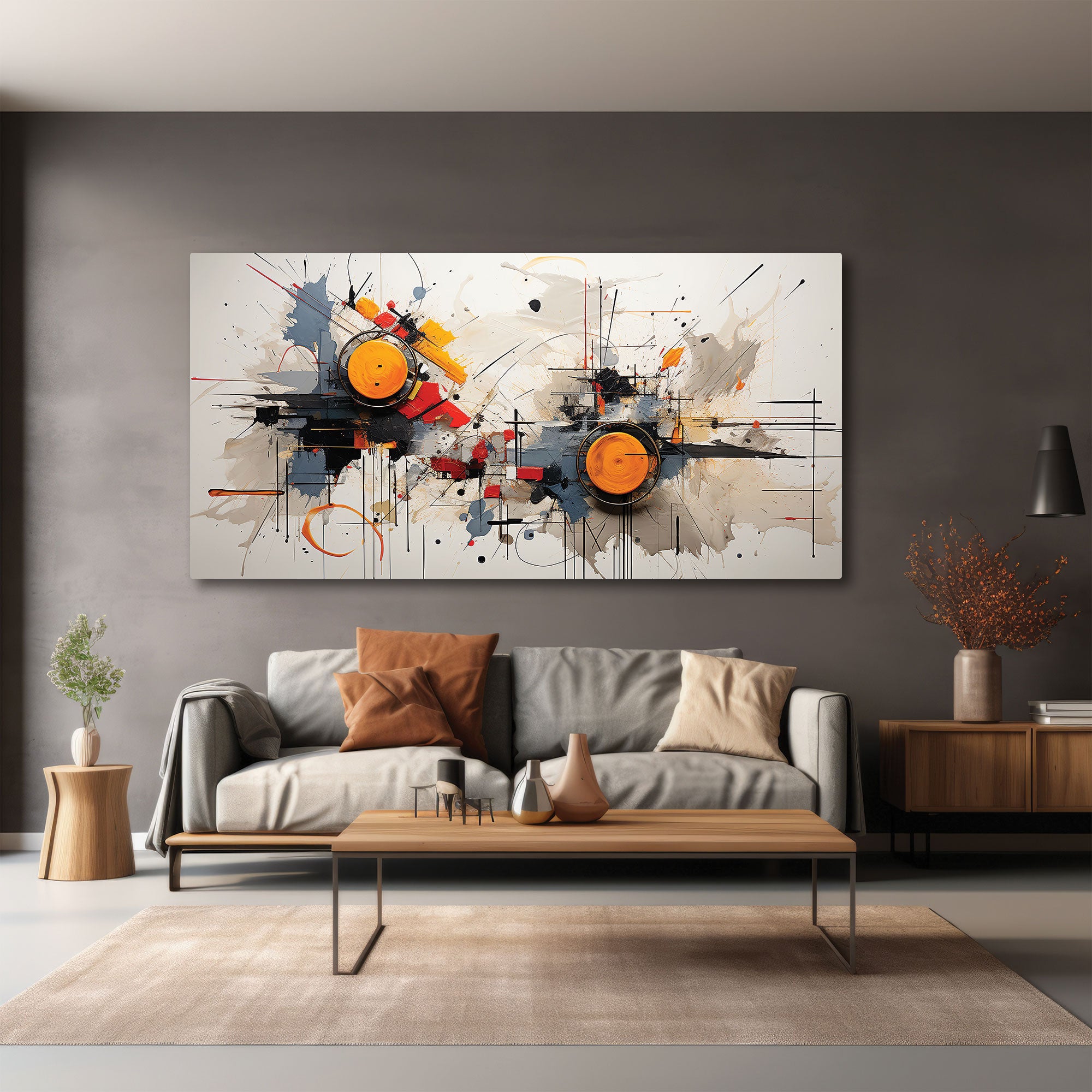 ModernAbstract Canvas painting with frame Big Size Wall Art for living room,Bedroom,Drawing room,Hotels