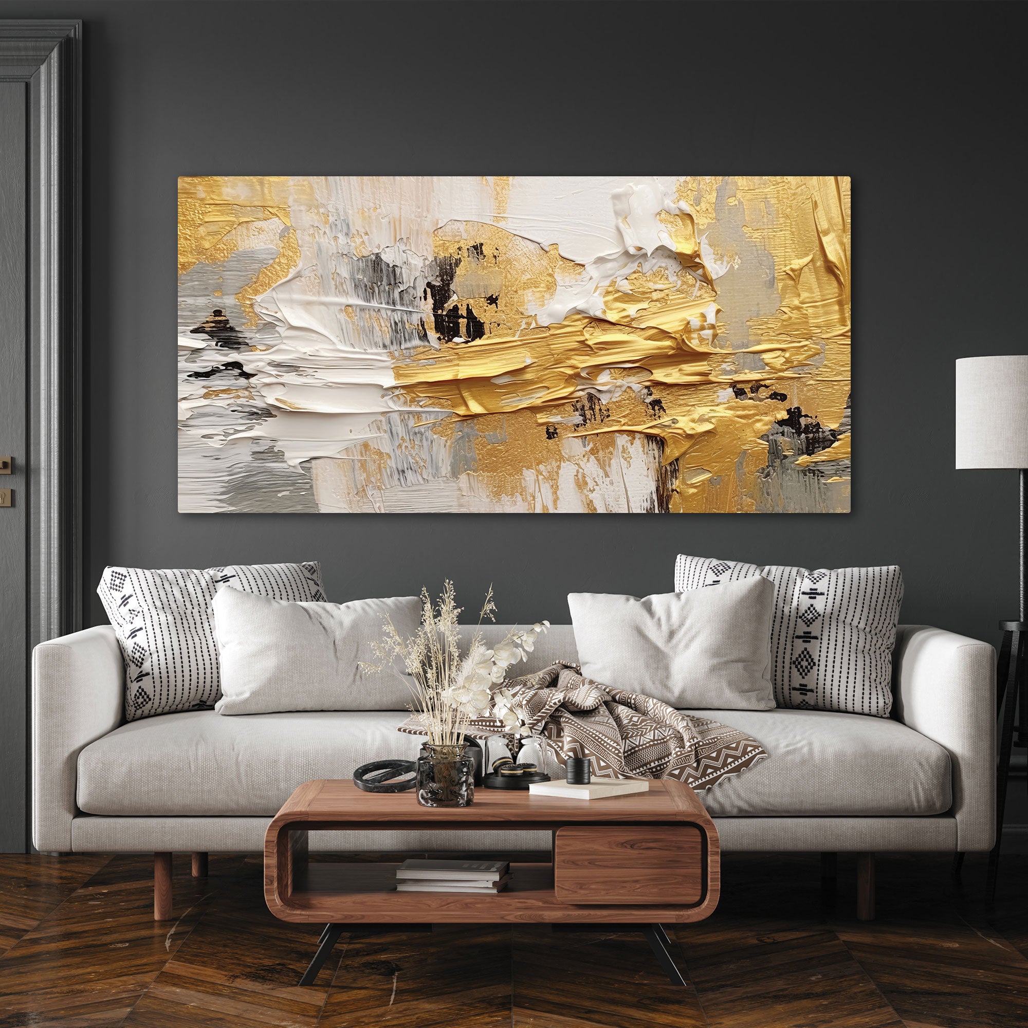 ModernAbstract Canvas painting with frame Big Size Wall Art for living room,Bedroom,Drawing room,Hotels