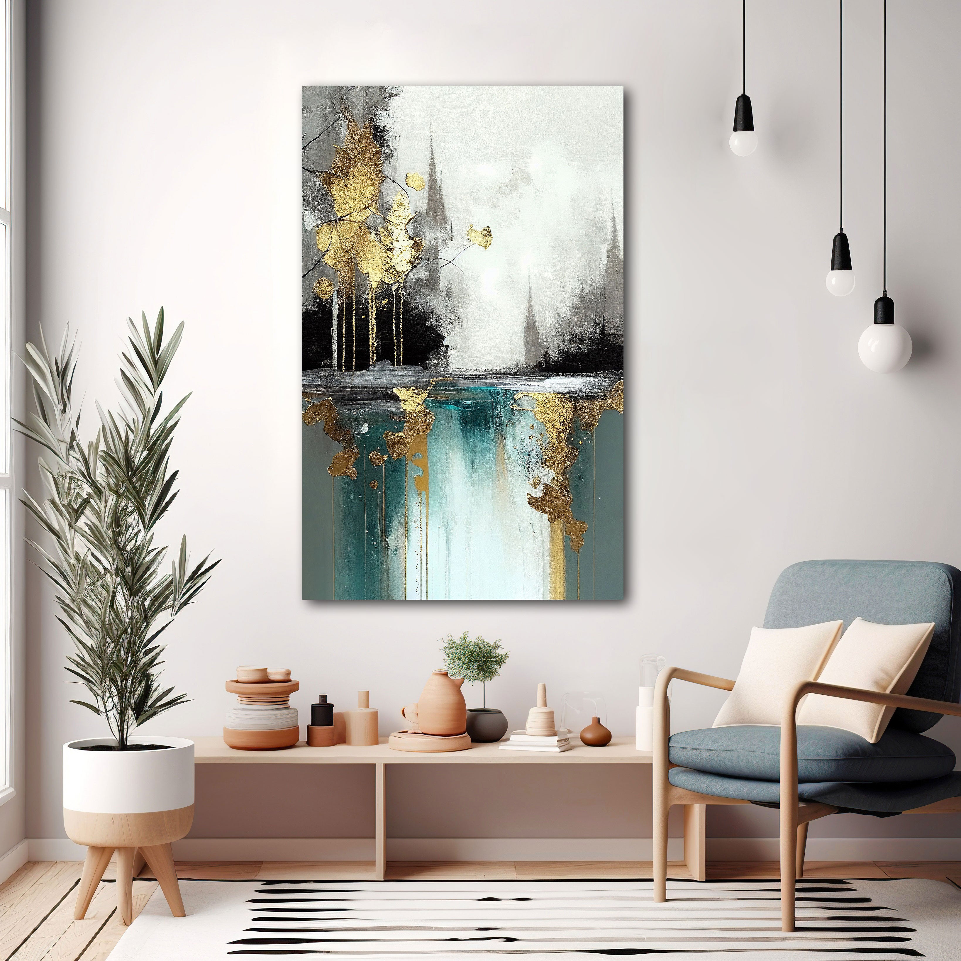 Abstract Canvas painting with frame Big Size Wall Art for living room,Bedroom,Drawing room,Hotels