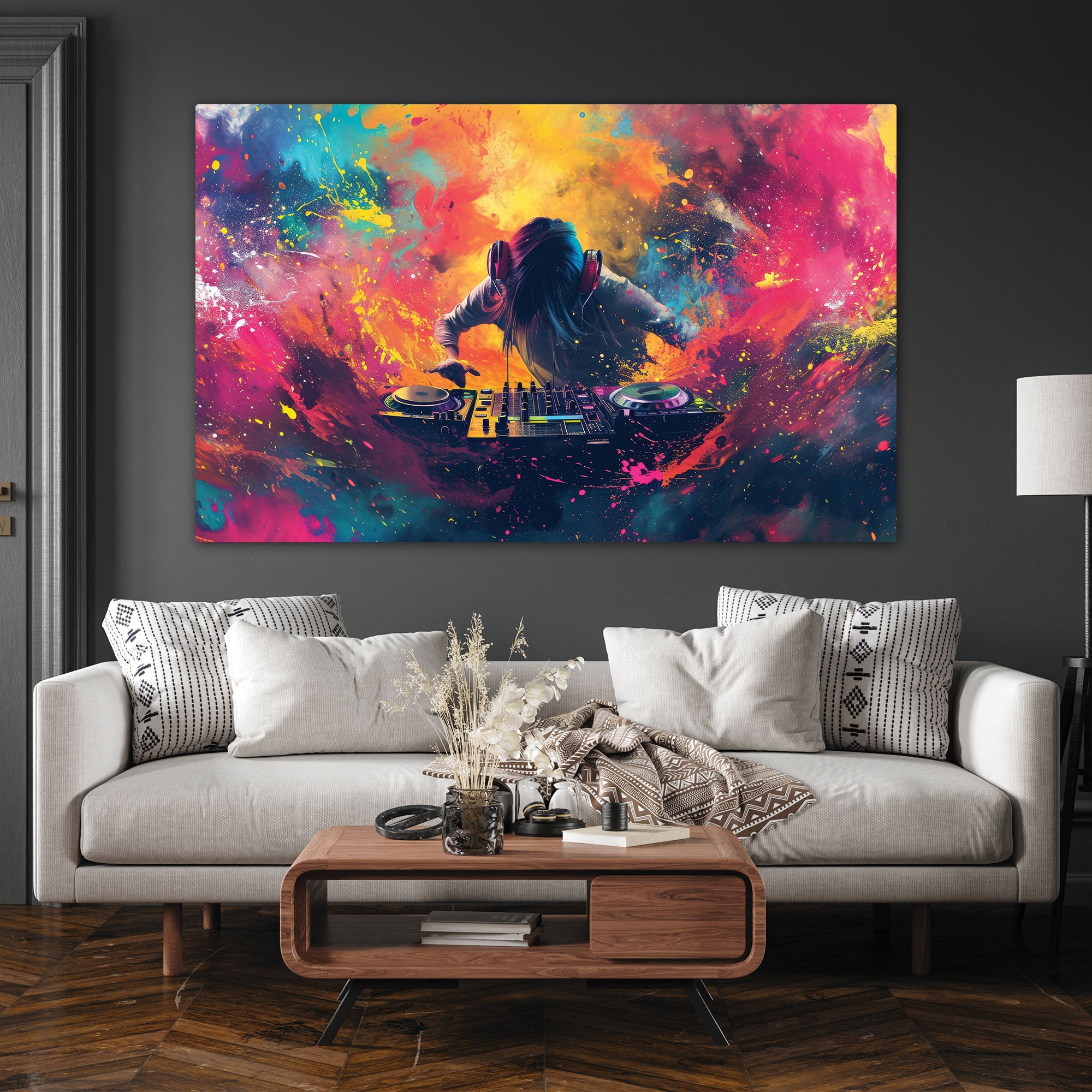 DiscoAbstract Canvas painting with frame Big Size Wall Art for living room,Bedroom,Drawing room,Hotels